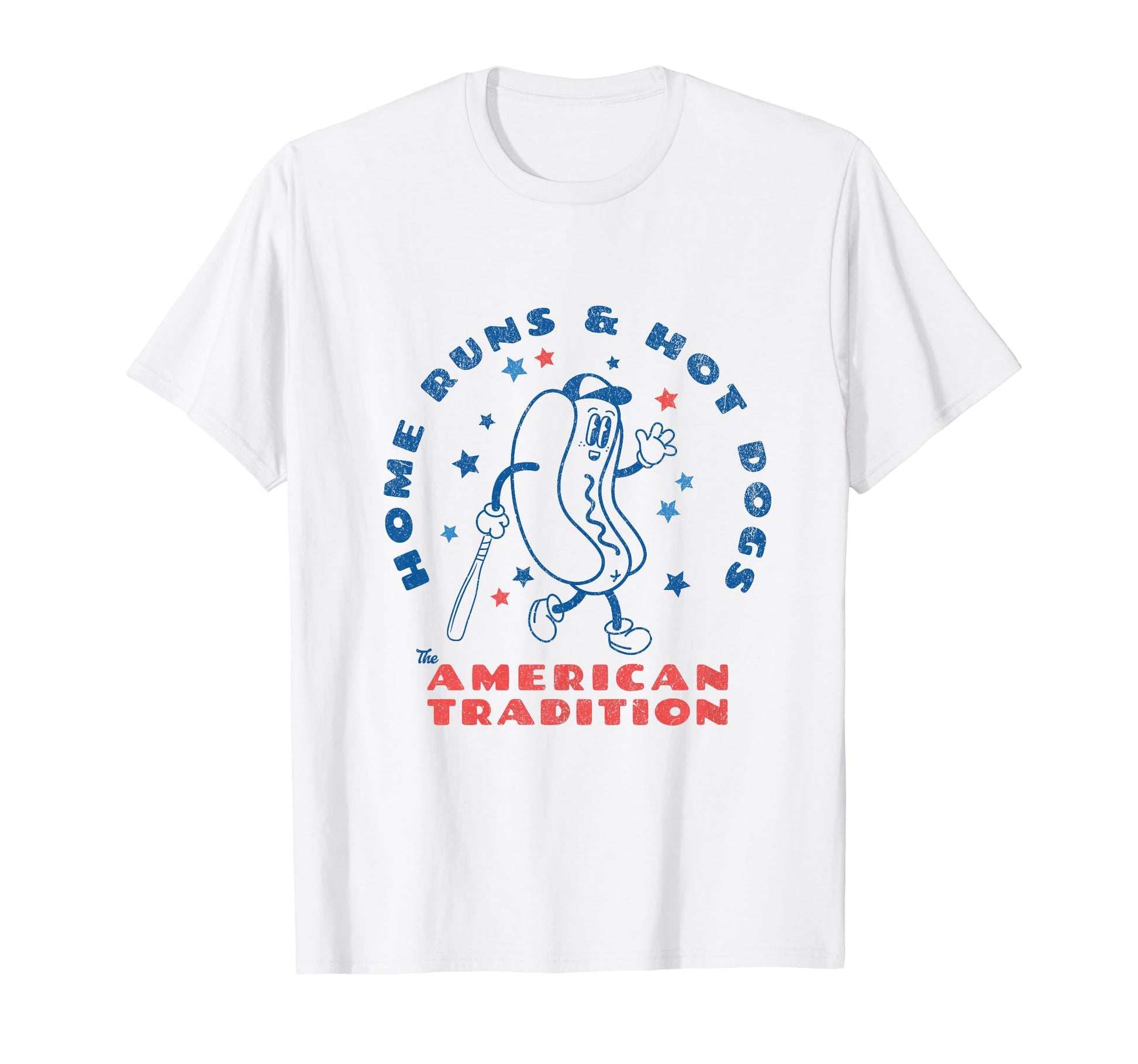 Home Runs Hot Dogs American T-Shirt - Casual Everyday Wear Men Women - T-Shirt, Sweatshirt, Hoodie