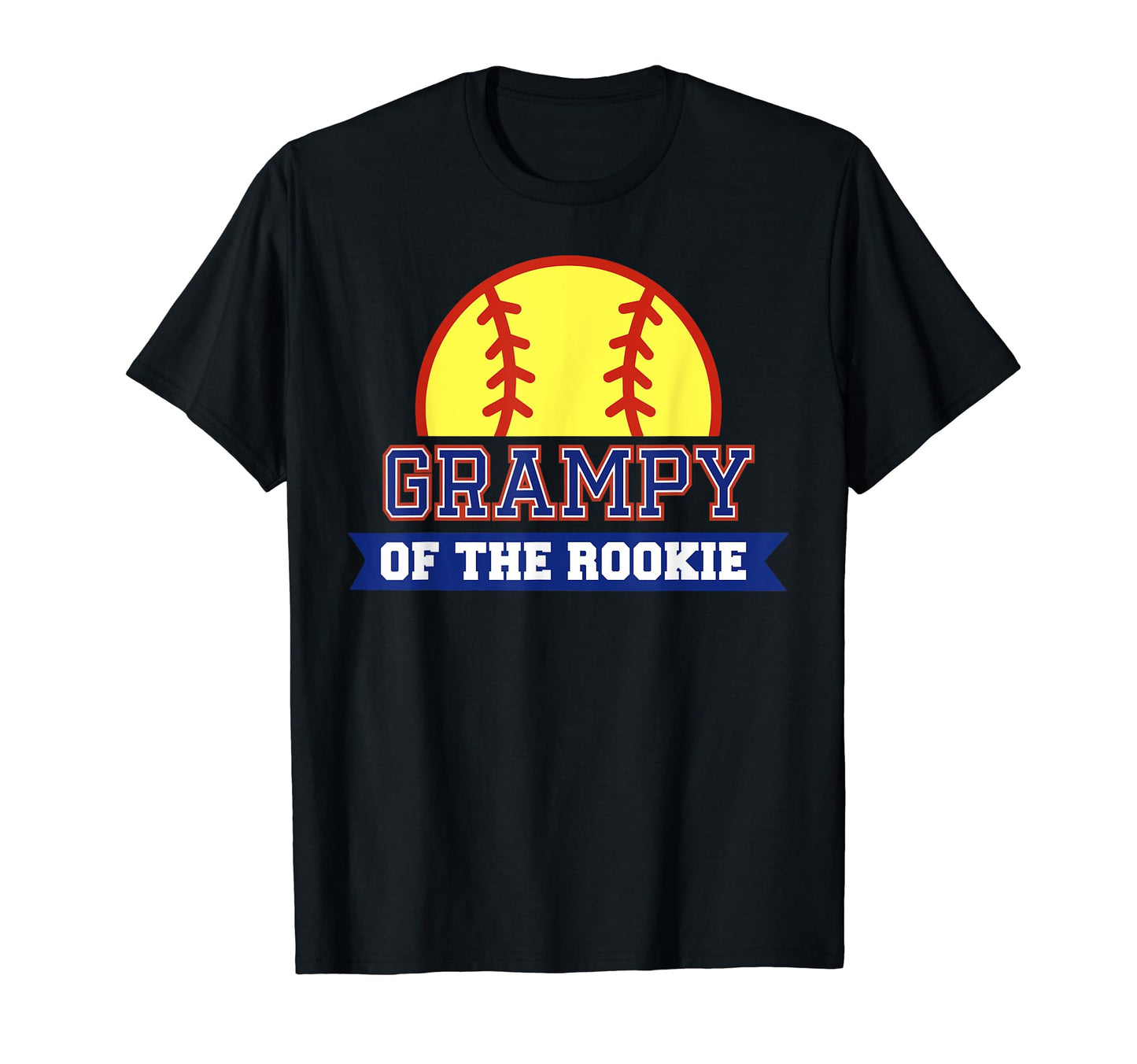 Grampy Rookie 1St Birthday Softball T-Shirt - Novelty Apparel for Adults - T-Shirt, Sweatshirt, Hoodie
