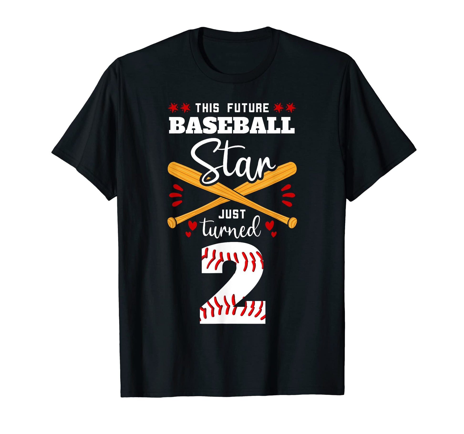 This Future Baseball Star Just Turned 2 T-Shirt - Trendy Graphic Unisex - T-Shirt, Sweatshirt, Hoodie