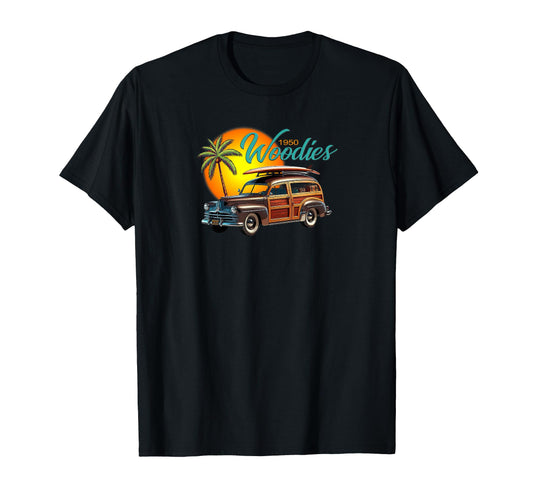 1950 Woodie Wagon Station Wagon Woody T-Shirt - Unique Graphic Men Women - T-Shirt, Sweatshirt, Hoodie