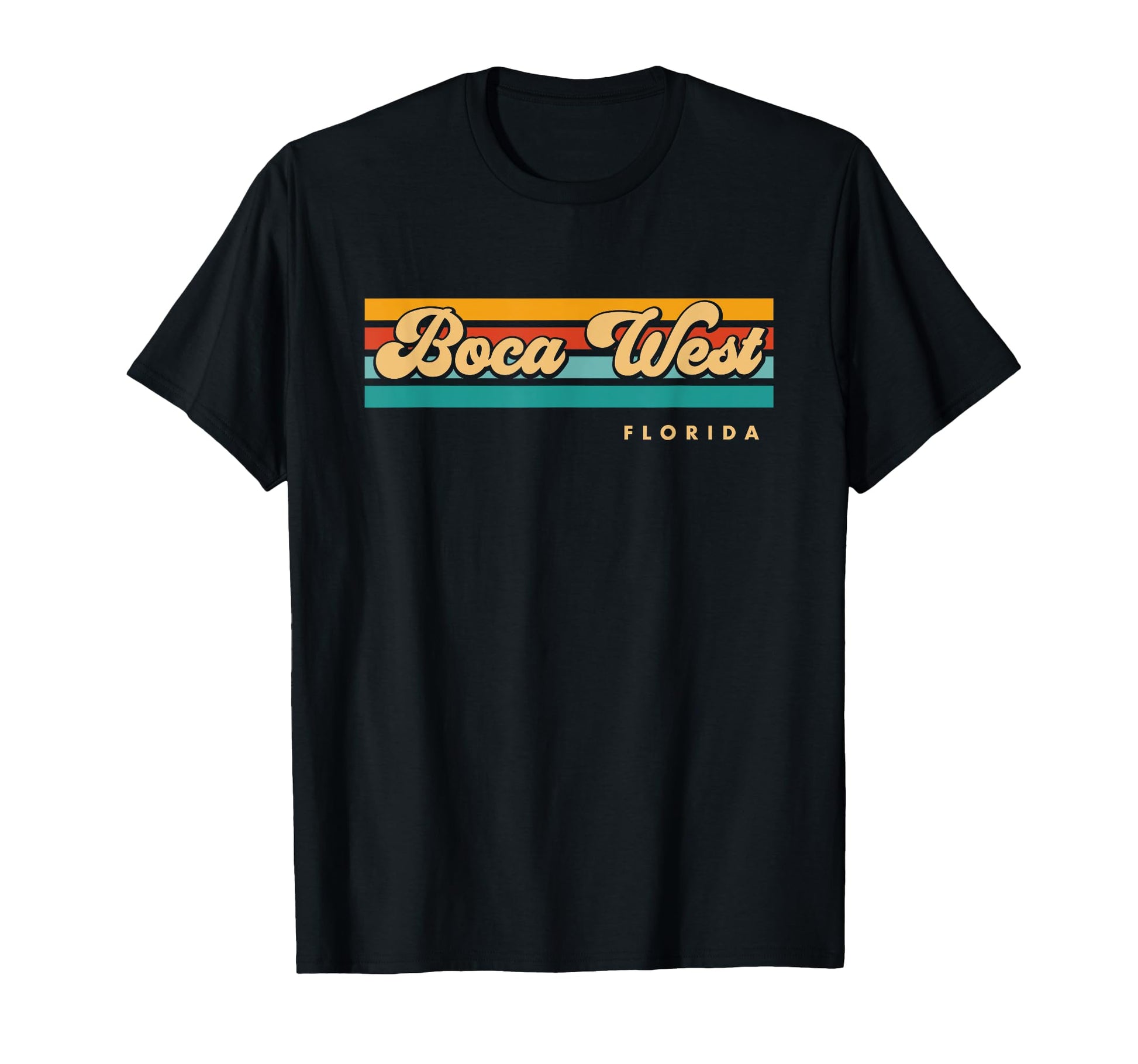 Sunset Stripes Boca West Florida T-Shirt - Novelty Apparel Men Women - T-Shirt, Sweatshirt, Hoodie