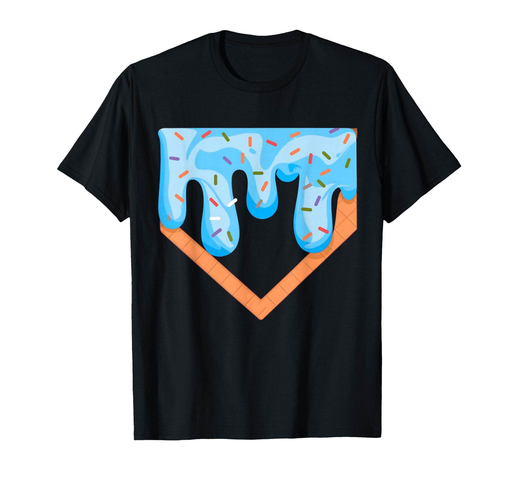 Baseball Ice Cream Dripping Baseball T-Shirt - Streetwear Style Unisex - T-Shirt, Sweatshirt, Hoodie
