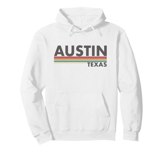 Austin Texas Stripes Hoodie - Graphic Print for Adults - T-Shirt, Sweatshirt, Hoodie