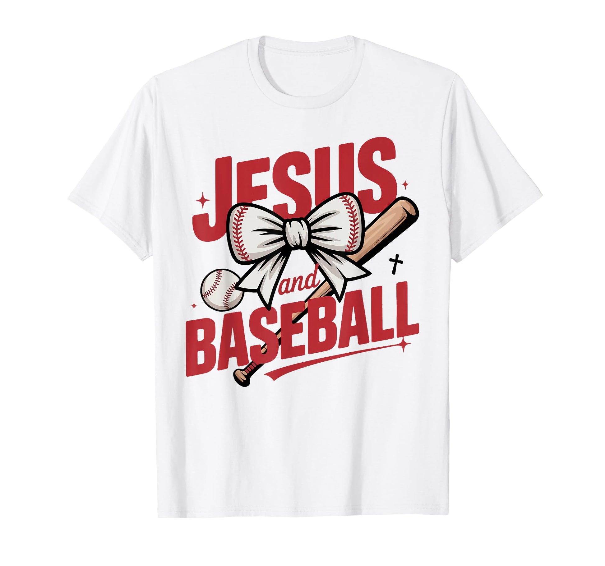 Jesus And Baseball Coquette Christian T-Shirt - Aesthetic Graphic Unisex - T-Shirt, Sweatshirt, Hoodie