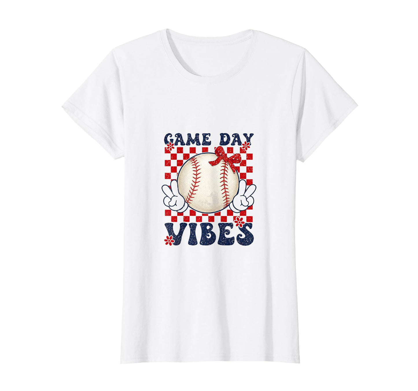 Game Day Vibes Baseball Coquette Bow Mom T-Shirt - Graphic Print Unisex - T-Shirt, Sweatshirt, Hoodie