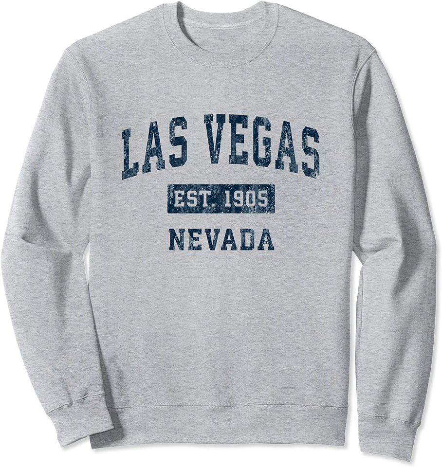 Las Vegas Nevada NV Vintage Sports Design Navy Print - Adult & Kids T-Shirts, Sweatshirts & Hoodies apparel design preview 1