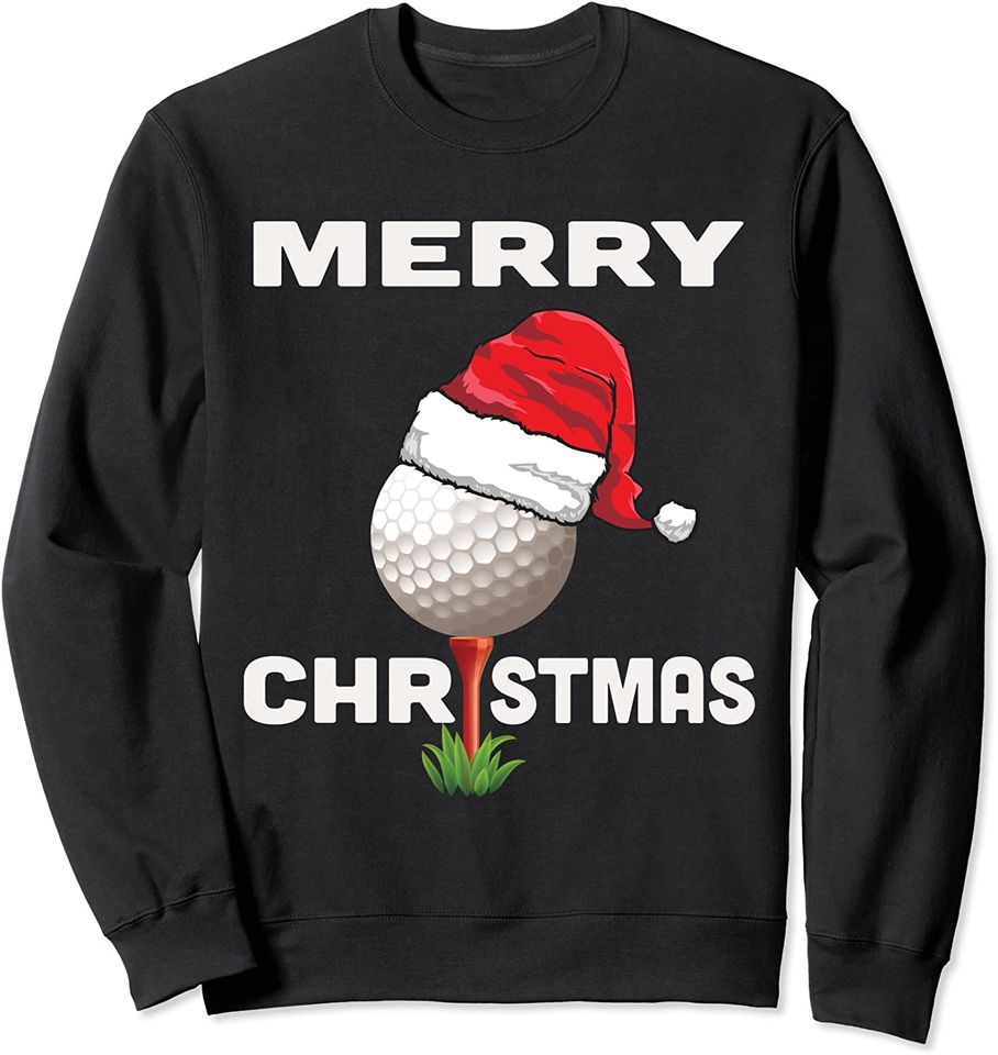 Funny Golfer Holiday Golf Ball Christmas Golfing - Adult & Kids T-Shirts, Sweatshirts & Hoodies apparel design preview 1