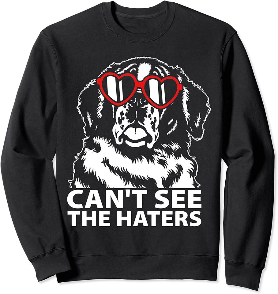Can't See The Haters St Bernard With Glasses - Adult & Kids T-Shirts, Sweatshirts & Hoodies apparel design preview 1