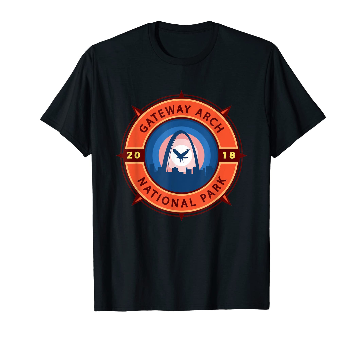Gateway Arch National Park Compass T-Shirt - Minimalist Print Men Women - T-Shirt, Sweatshirt, Hoodie