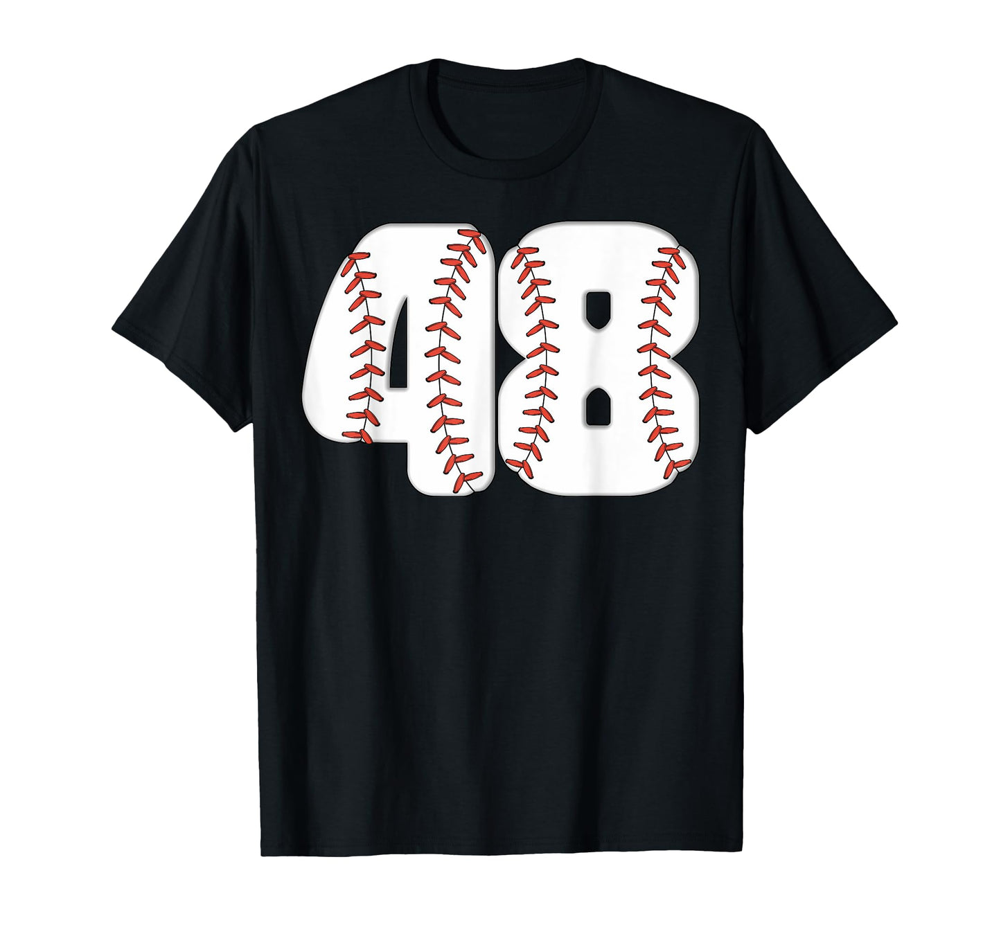 Baseball Number 48 Baseball Birthday 48 T-Shirt - Trendy Graphic Men Women - T-Shirt, Sweatshirt, Hoodie