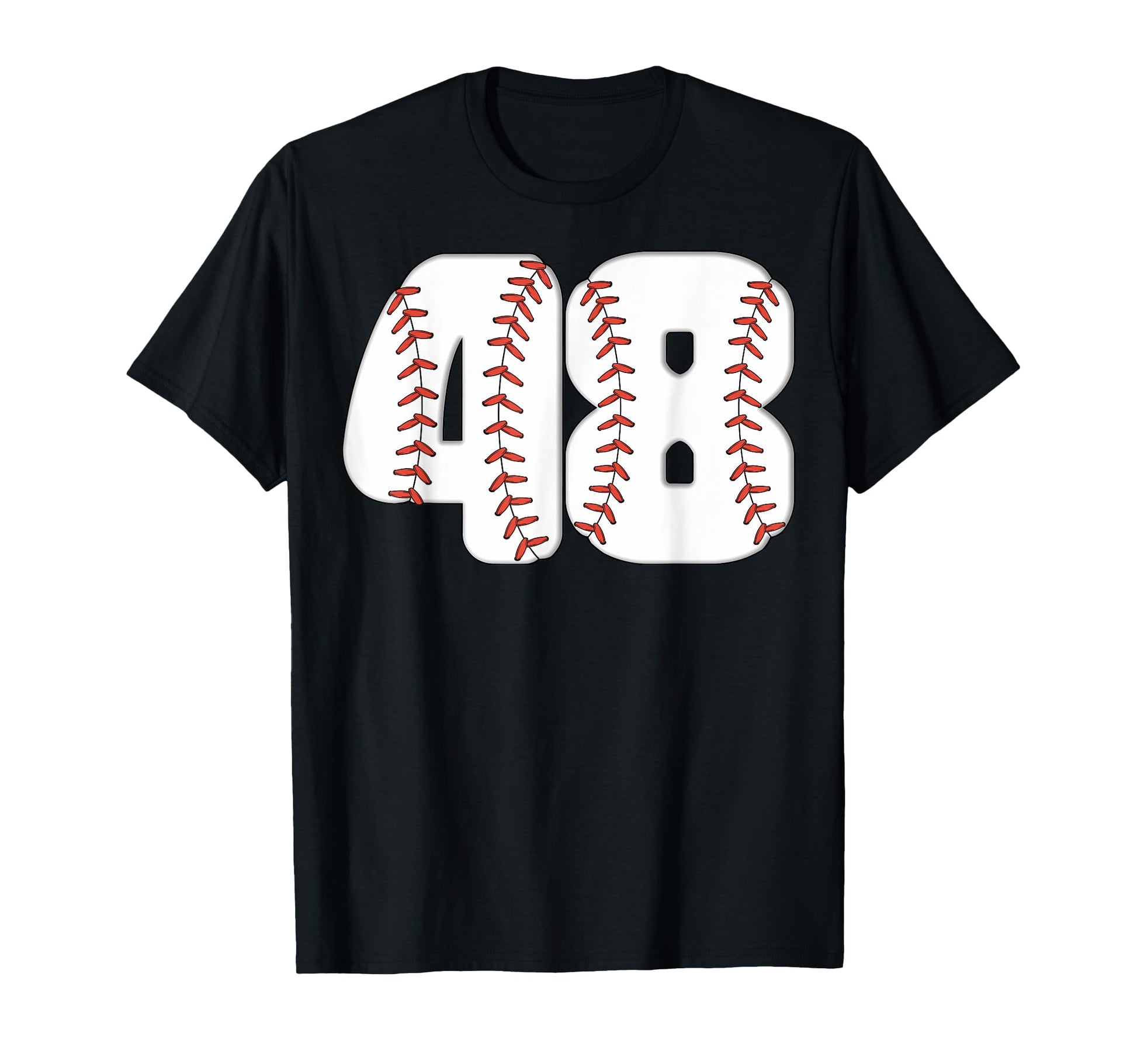 Baseball Number 48 Baseball Birthday 48 T-Shirt - Trendy Graphic Men Women - T-Shirt, Sweatshirt, Hoodie