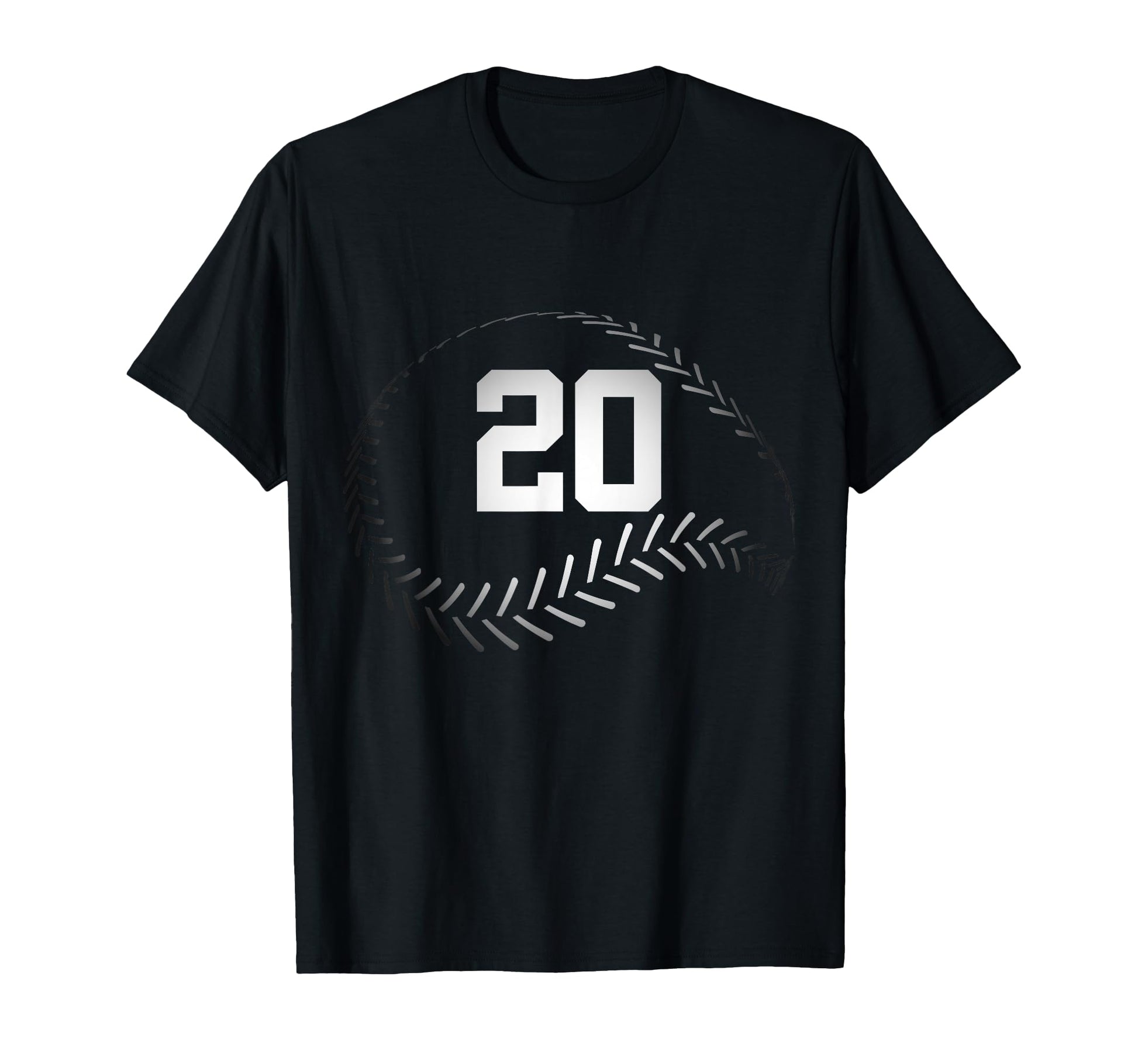 Number 20 Years Baseball 20Th Birthday T-Shirt - Minimalist Print Men Women - T-Shirt, Sweatshirt, Hoodie
