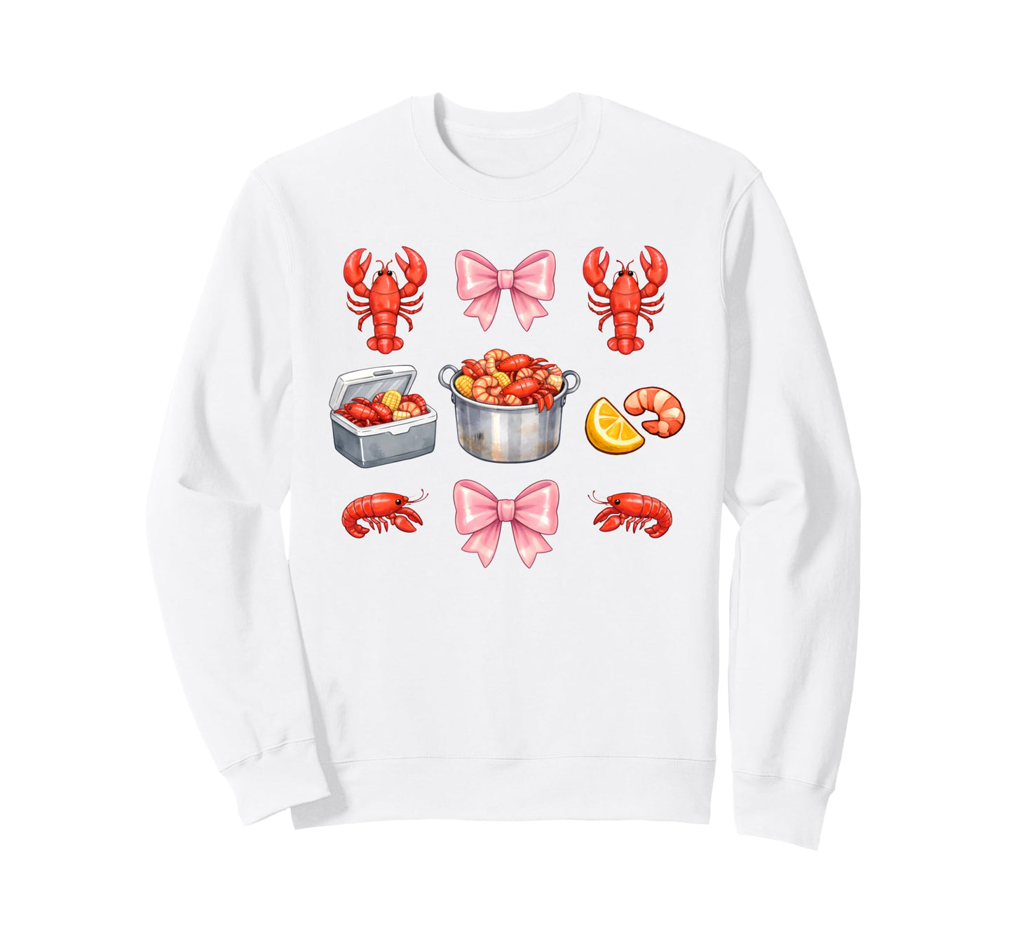 Crawfish Boil Coquette Bow Y2K Sweatshirt - Novelty Apparel for Adults - T-Shirt, Sweatshirt, Hoodie