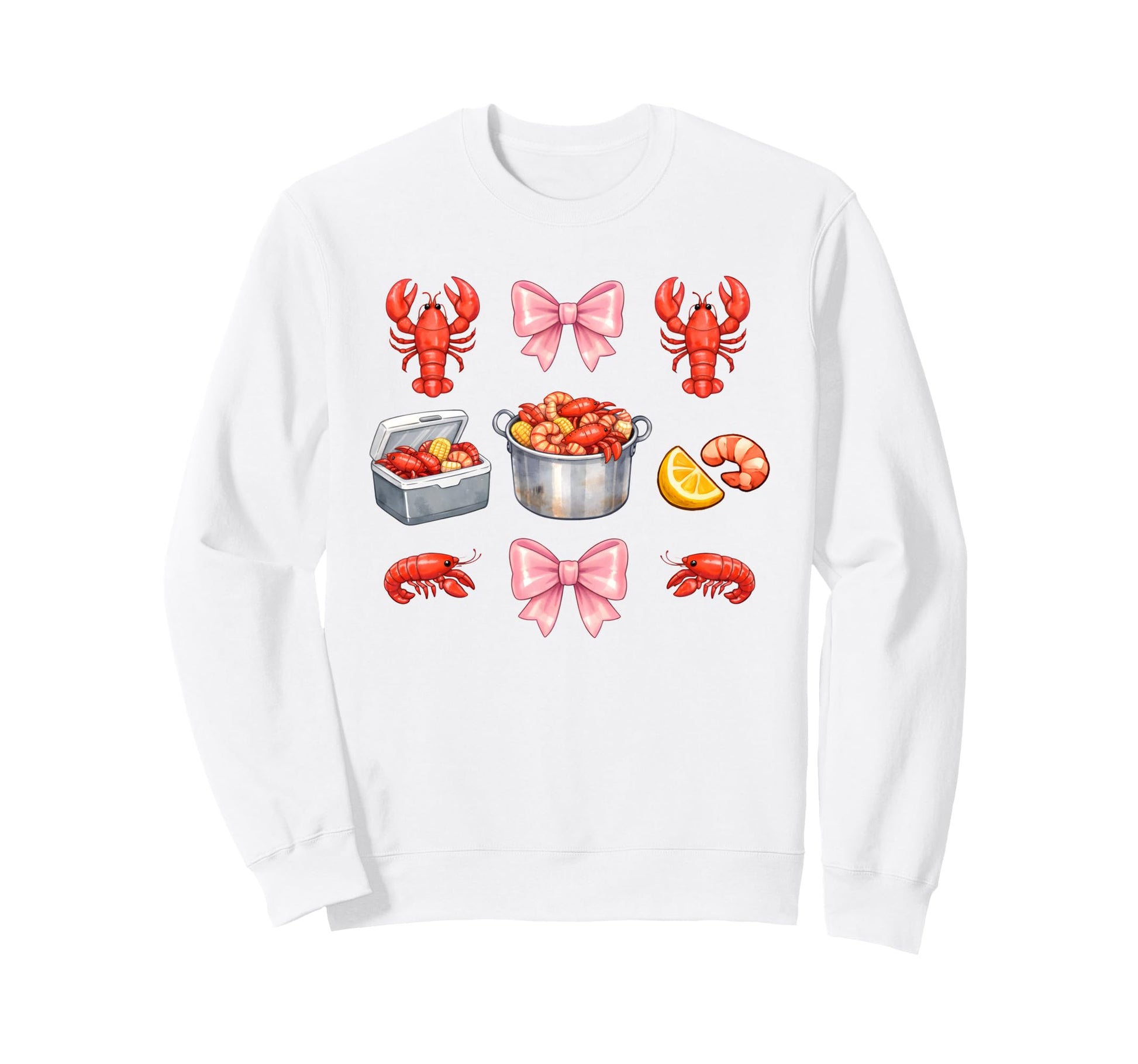 Crawfish Boil Coquette Bow Y2K Sweatshirt - Novelty Apparel for Adults - T-Shirt, Sweatshirt, Hoodie