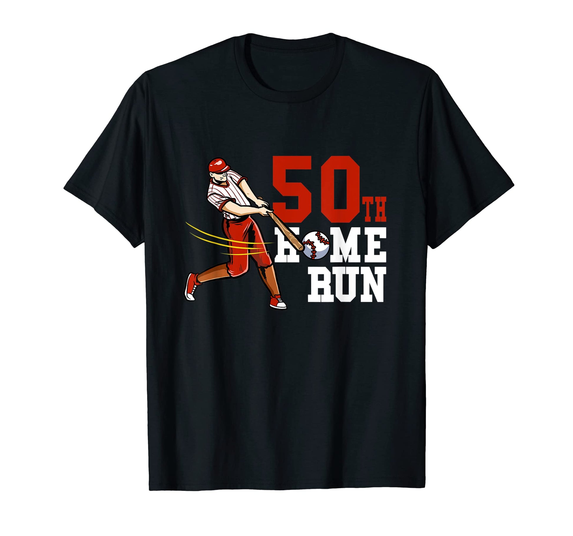 Mens 50Th Homerun Baseball Birthday T-Shirt - Minimalist Print for Adults - T-Shirt, Sweatshirt, Hoodie