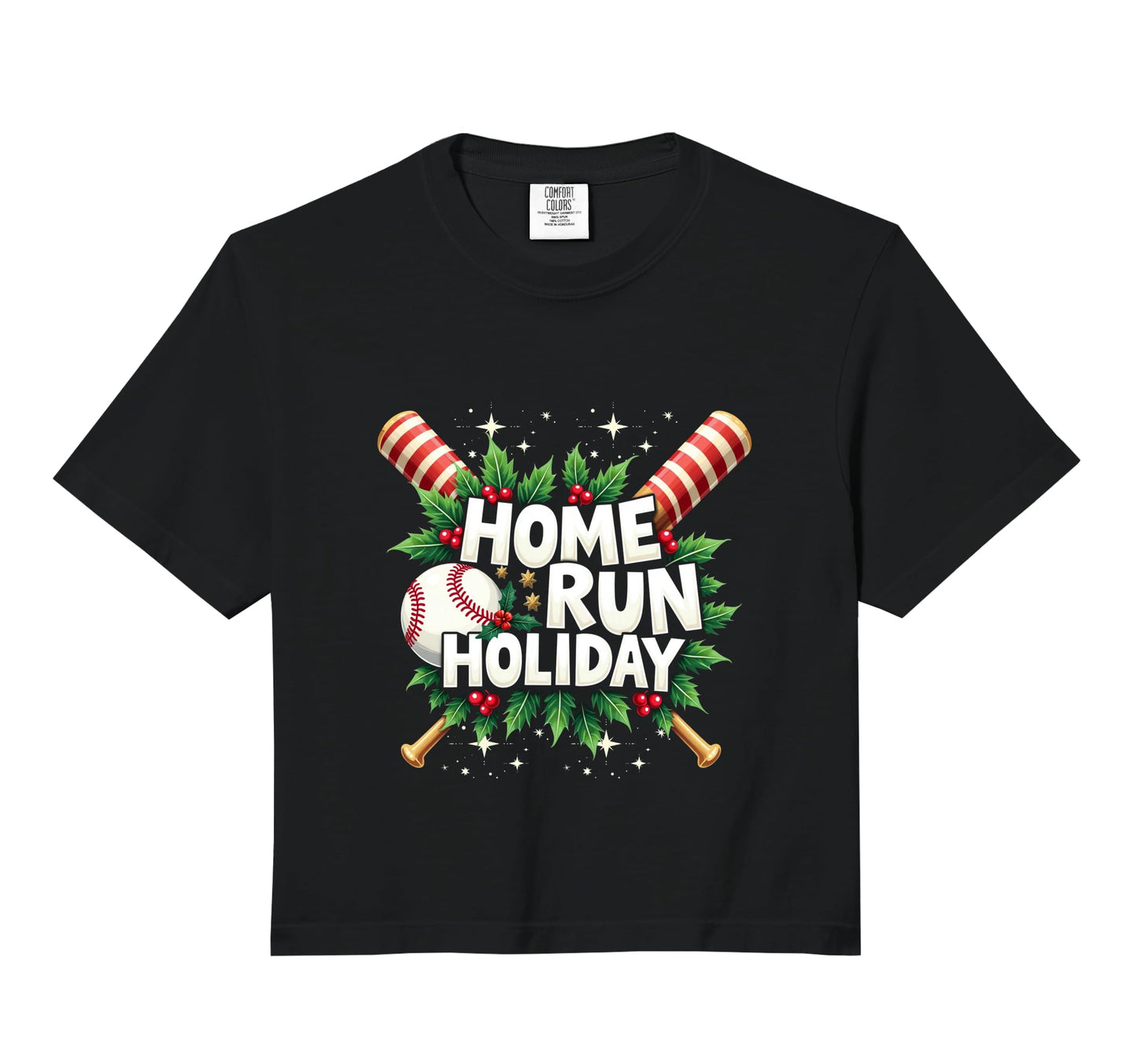 Baseball Homerun Holiday Baseball T-Shirt - Custom Art Print for Adults - T-Shirt, Sweatshirt, Hoodie