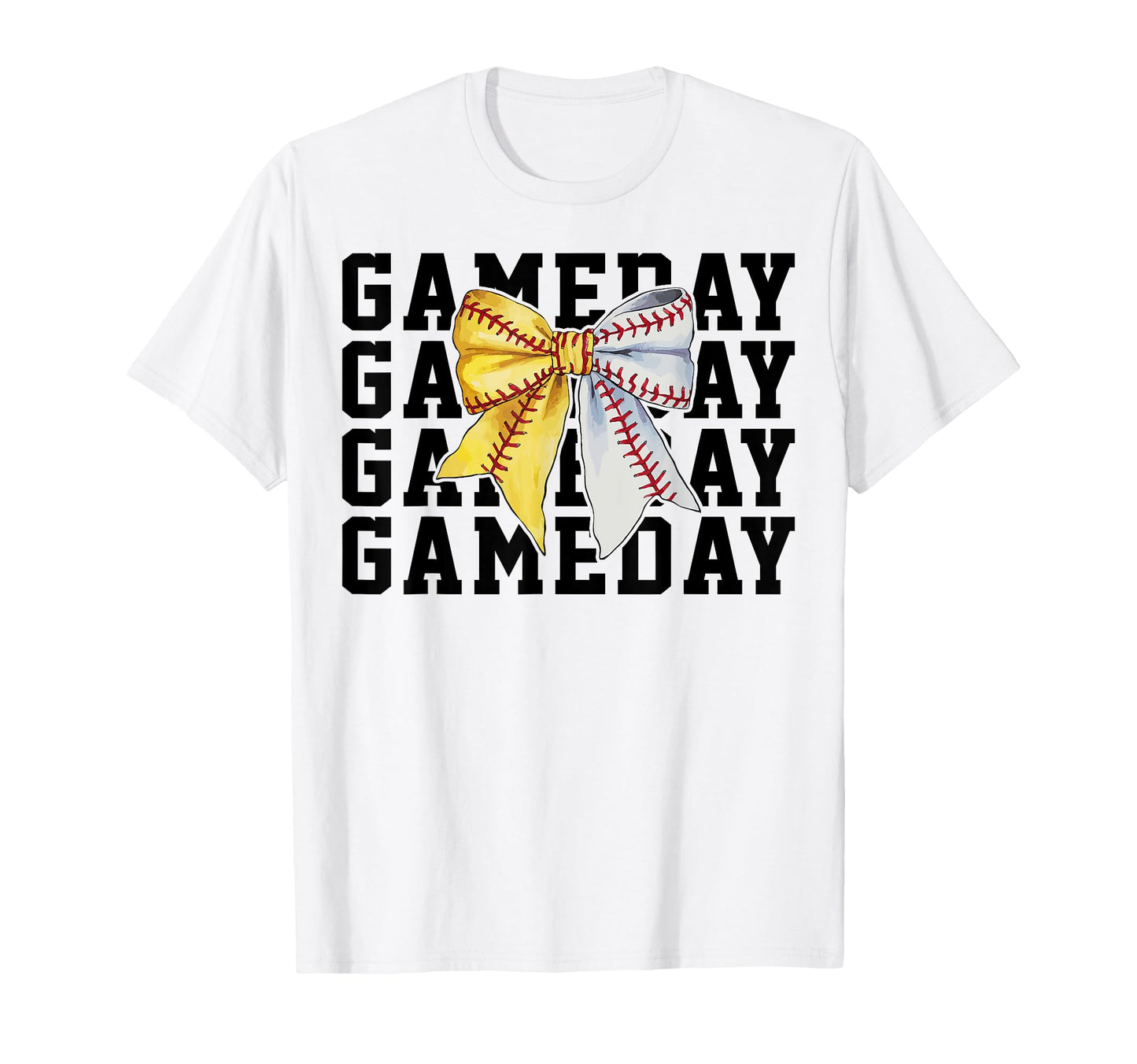 Softball Baseball Lover Coquette Bow T-Shirt - Trendy Graphic for Adults - T-Shirt, Sweatshirt, Hoodie