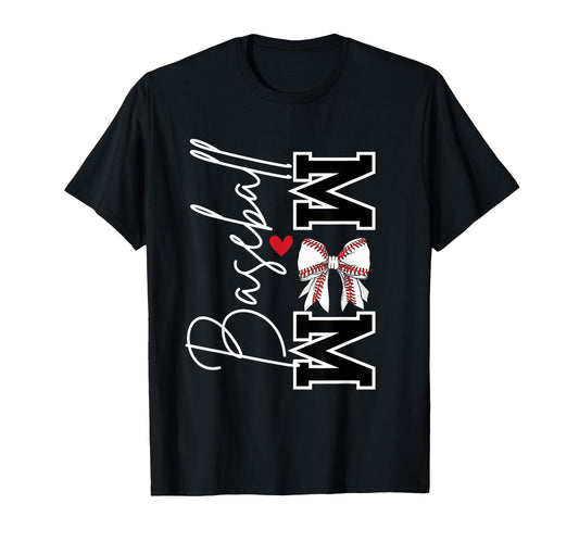 Baseball Coquette Bow Baseball Mom T-Shirt - Aesthetic Graphic Unisex - T-Shirt, Sweatshirt, Hoodie