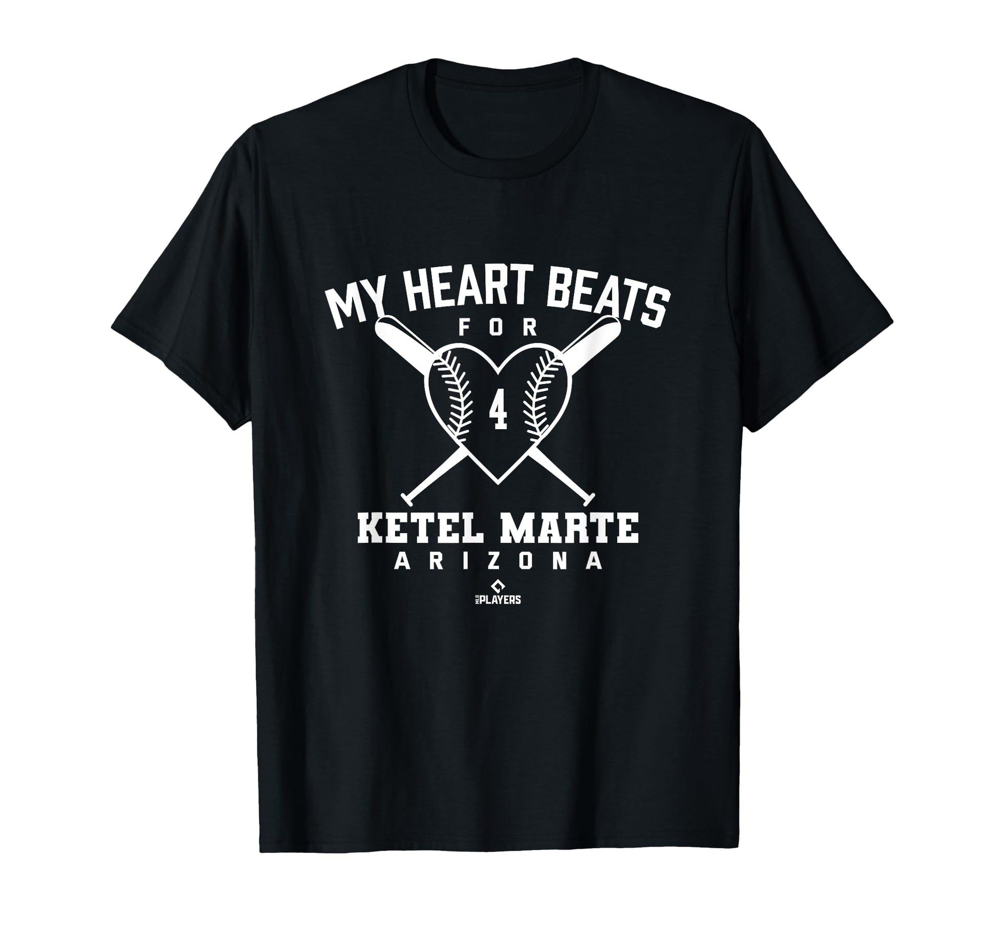 My Heart Beats Ketel Marte Baseball Fan T-Shirt - Graphic Print Men Women - T-Shirt, Sweatshirt, Hoodie