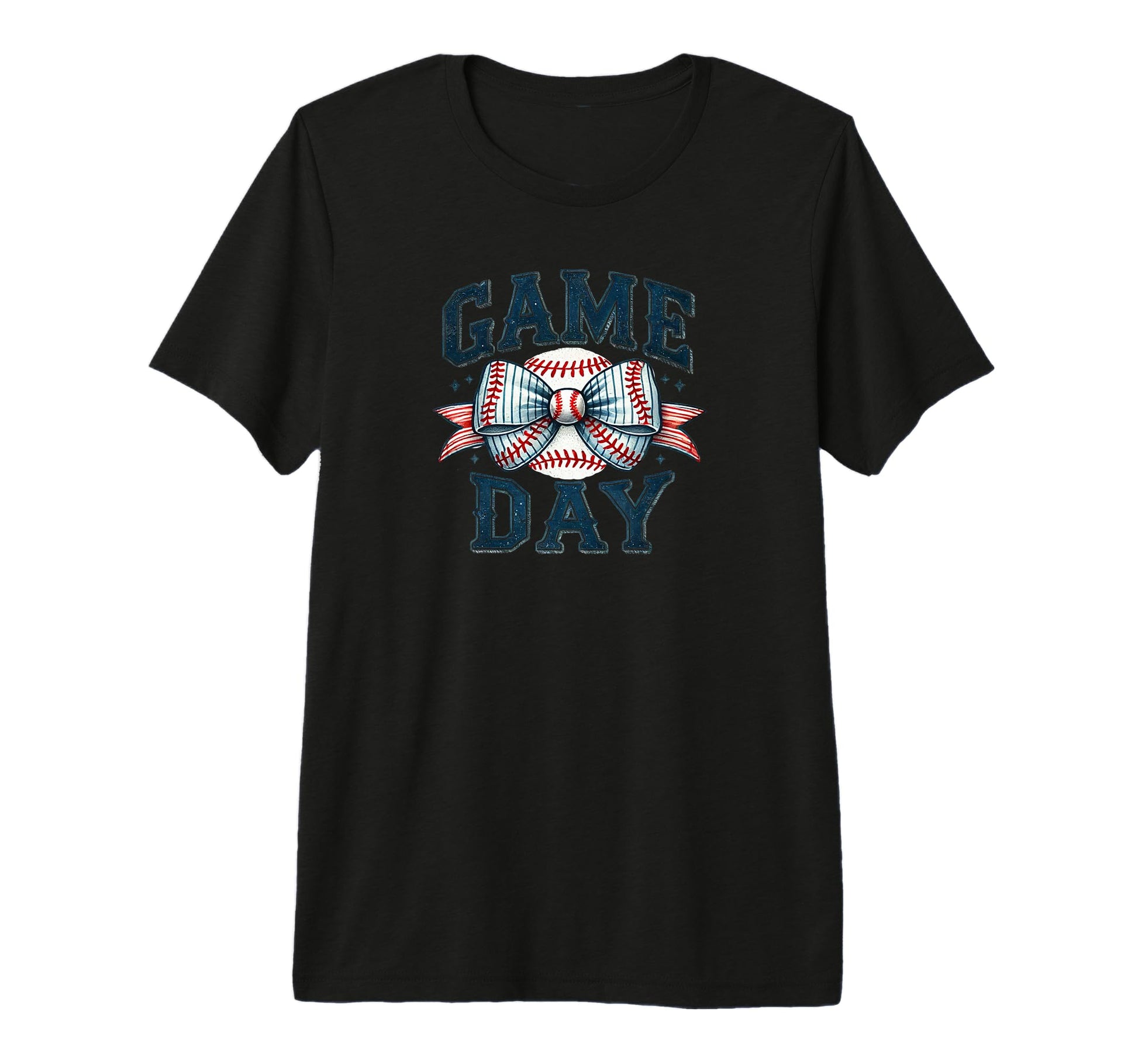 Baseball Game Day Bow Baseball Fans T-Shirt - Fun Novelty Design Unisex - T-Shirt, Sweatshirt, Hoodie