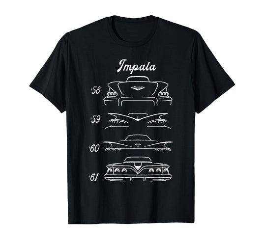 58 59 60 61 1961 Impala Old School Muscle T-Shirt - Streetwear Style Unisex - T-Shirt, Sweatshirt, Hoodie