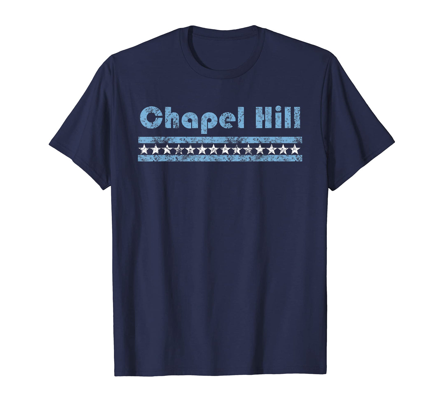 Chapel Hill North Carolina Star Stripe T-Shirt - Trendy Graphic Unisex - T-Shirt, Sweatshirt, Hoodie