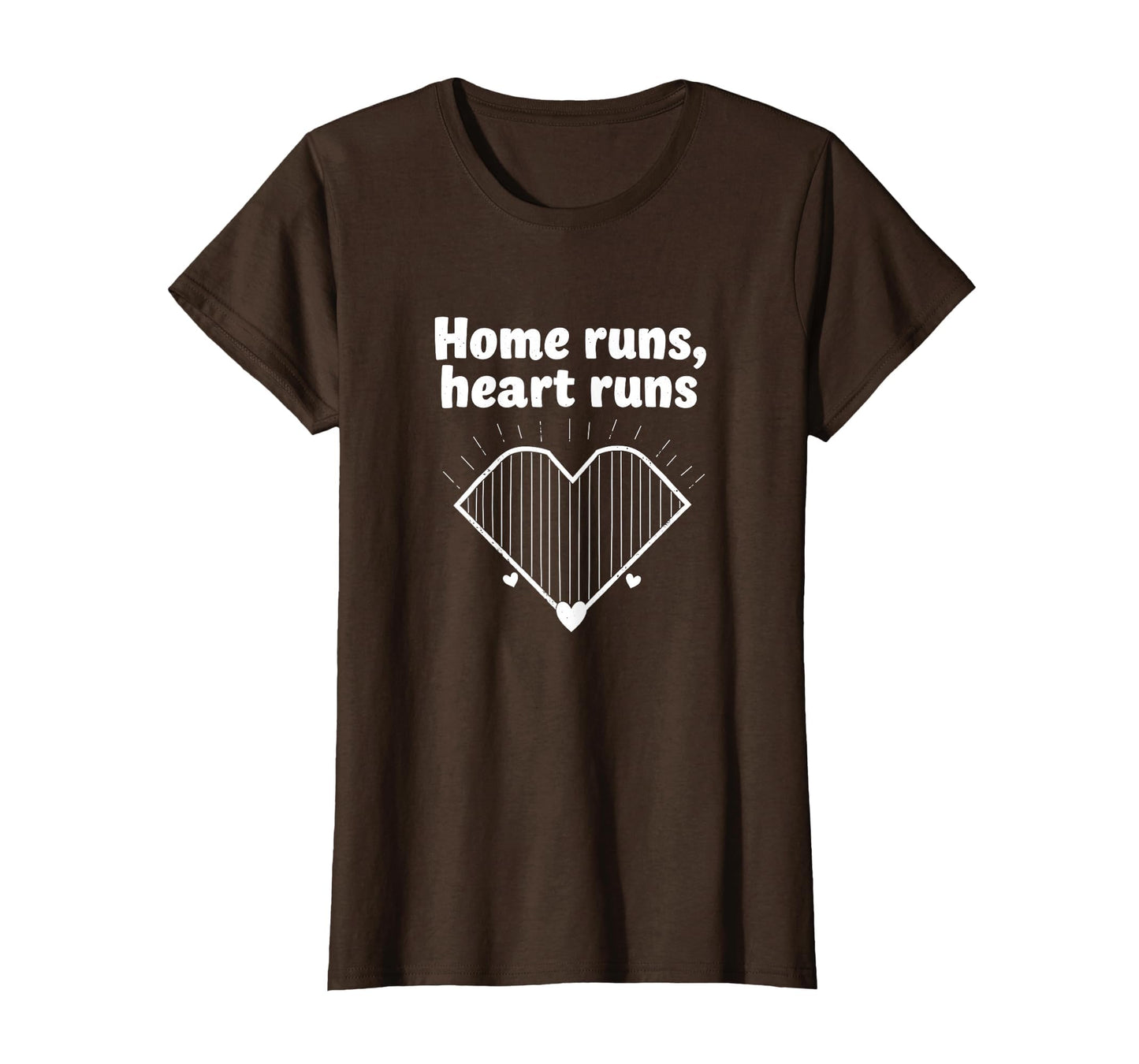 Home Runs Heart Runs Baseball Sister T-Shirt - Fun Novelty Design Unisex - T-Shirt, Sweatshirt, Hoodie