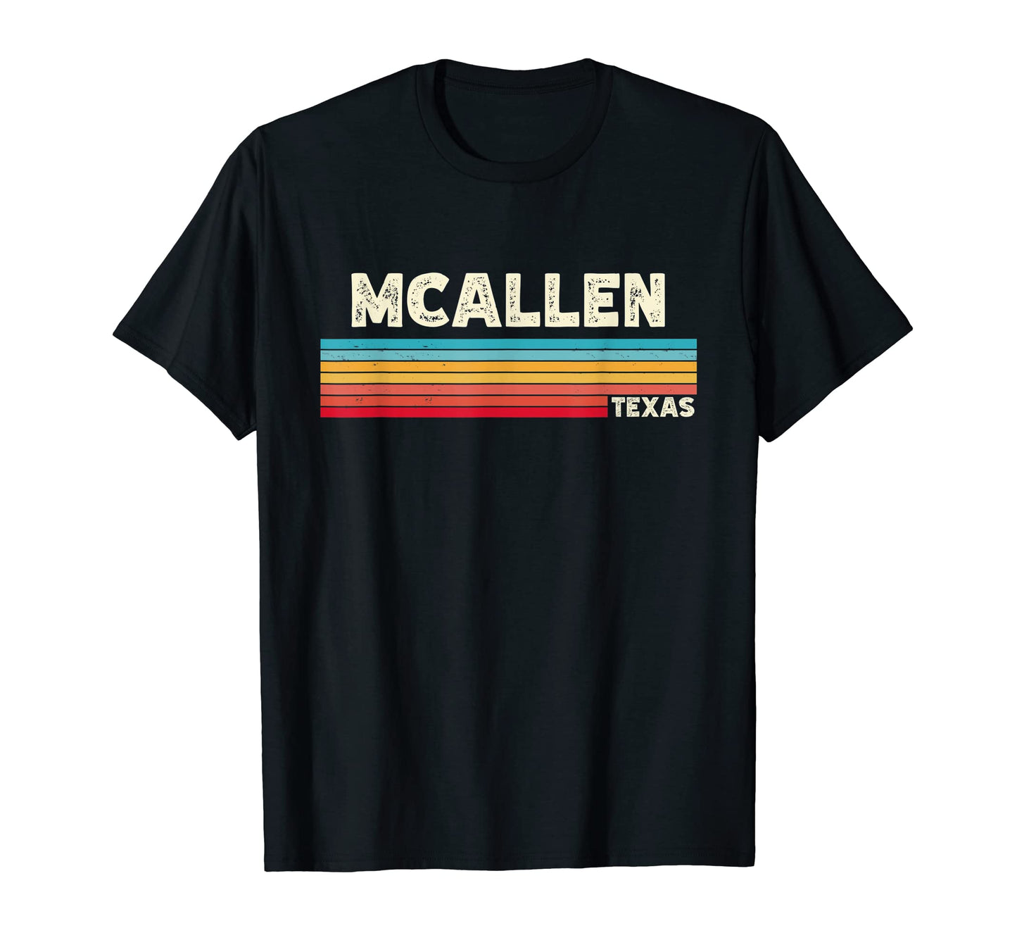 Native Mcallen Texas Tx Stripes State T-Shirt - Unique Graphic Men Women - T-Shirt, Sweatshirt, Hoodie