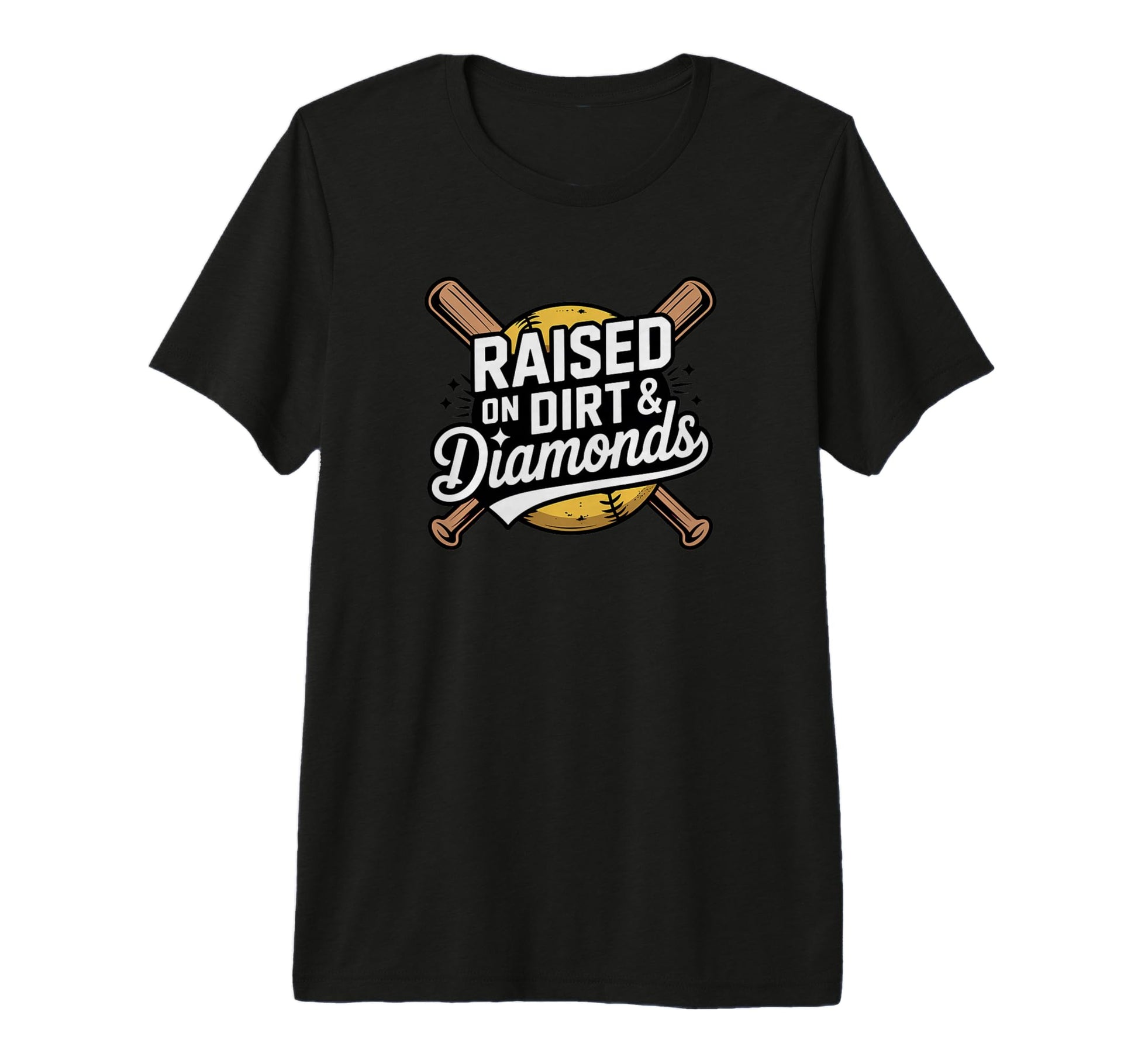 Raised Dirt And Diamonds Baseball T-Shirt - Aesthetic Graphic Men Women - T-Shirt, Sweatshirt, Hoodie
