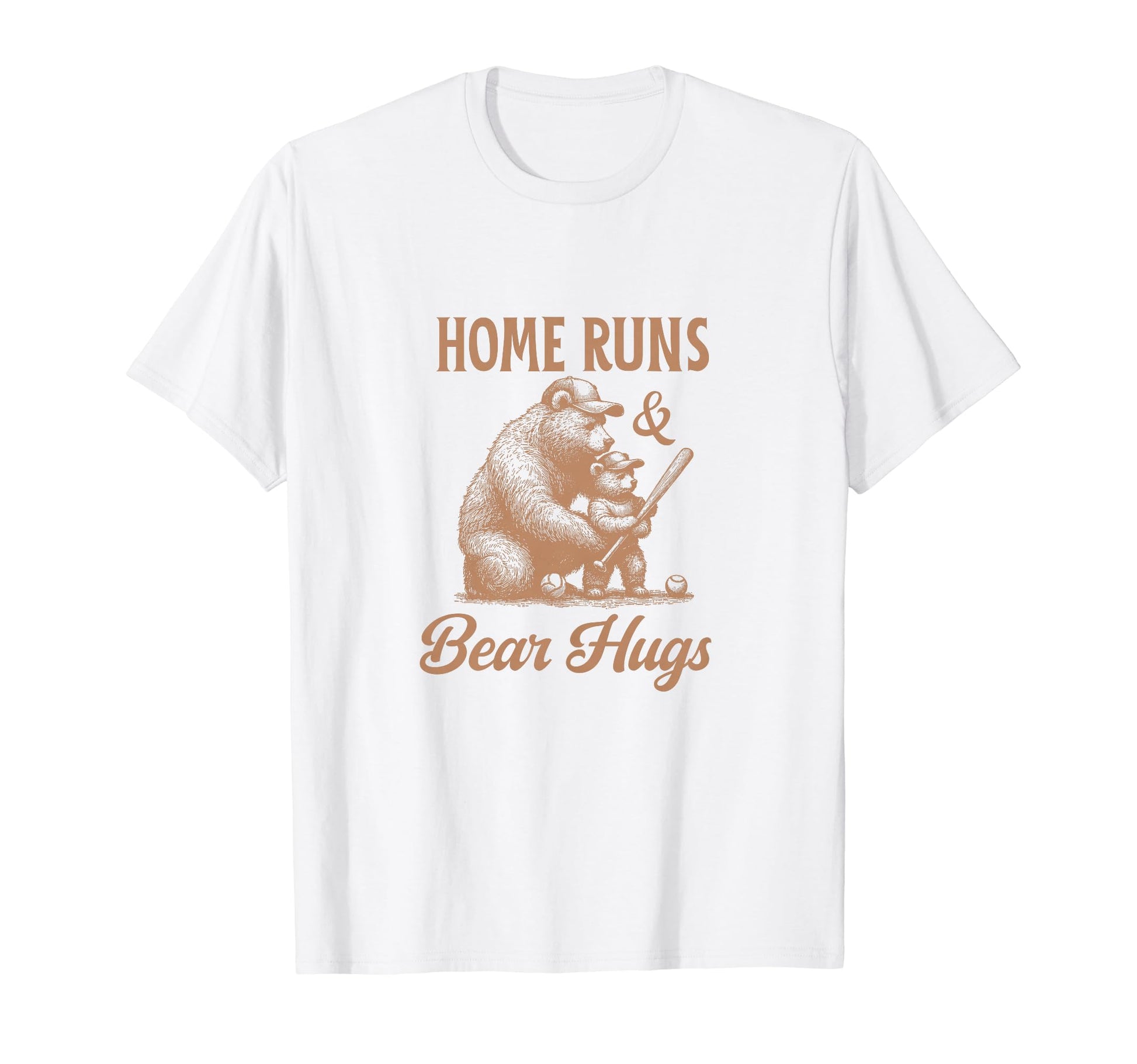 Home Runs Bear Hugs Father Son T-Shirt - Casual Everyday Wear Unisex - T-Shirt, Sweatshirt, Hoodie