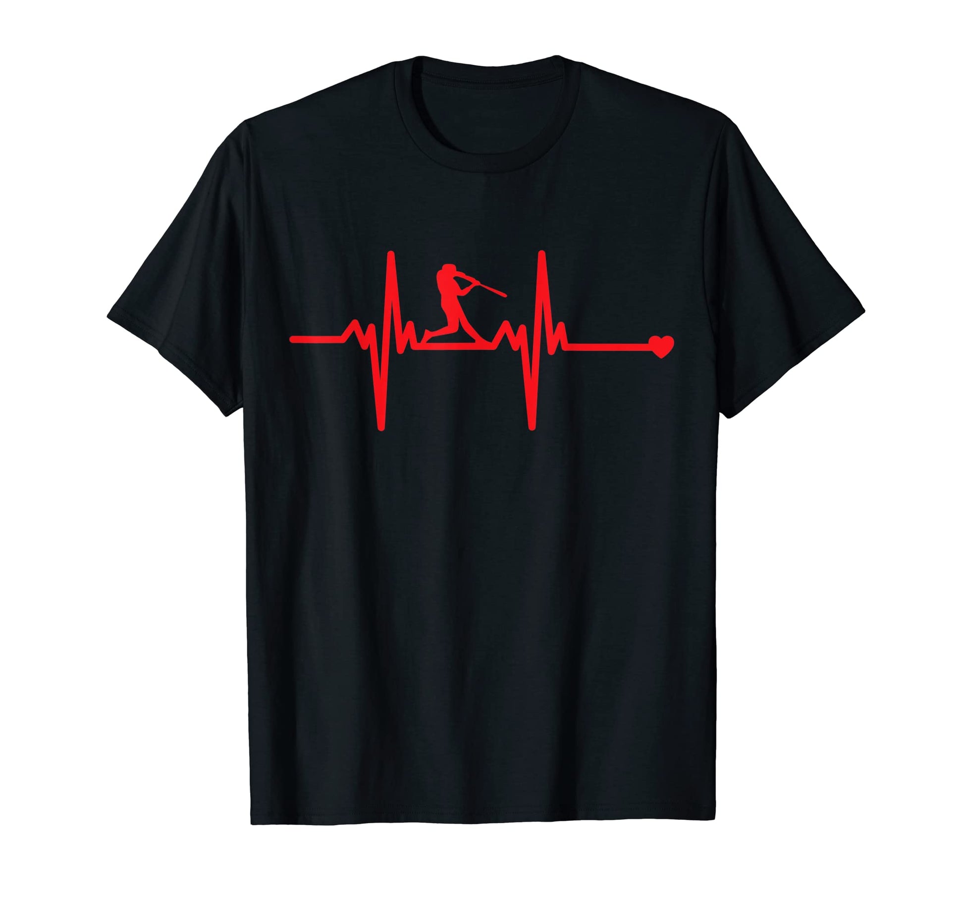 Baseball Heartbeat Pulse Players And Fans T-Shirt - Minimalist Print Unisex - T-Shirt, Sweatshirt, Hoodie