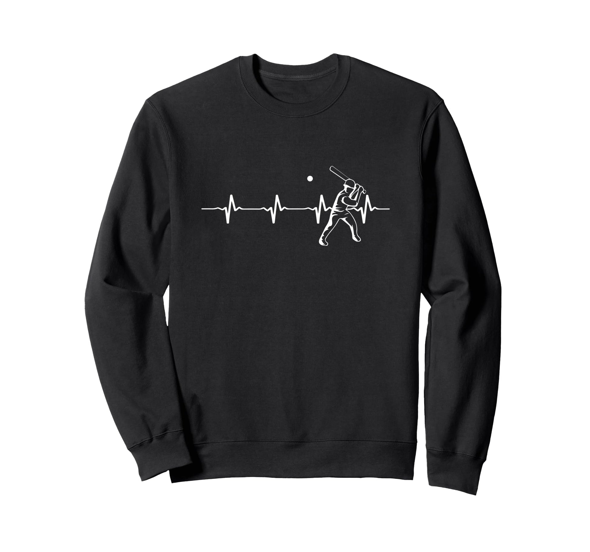 Baseball Heartbeat Baseball Sport Sweatshirt - Custom Art Print for Adults - T-Shirt, Sweatshirt, Hoodie