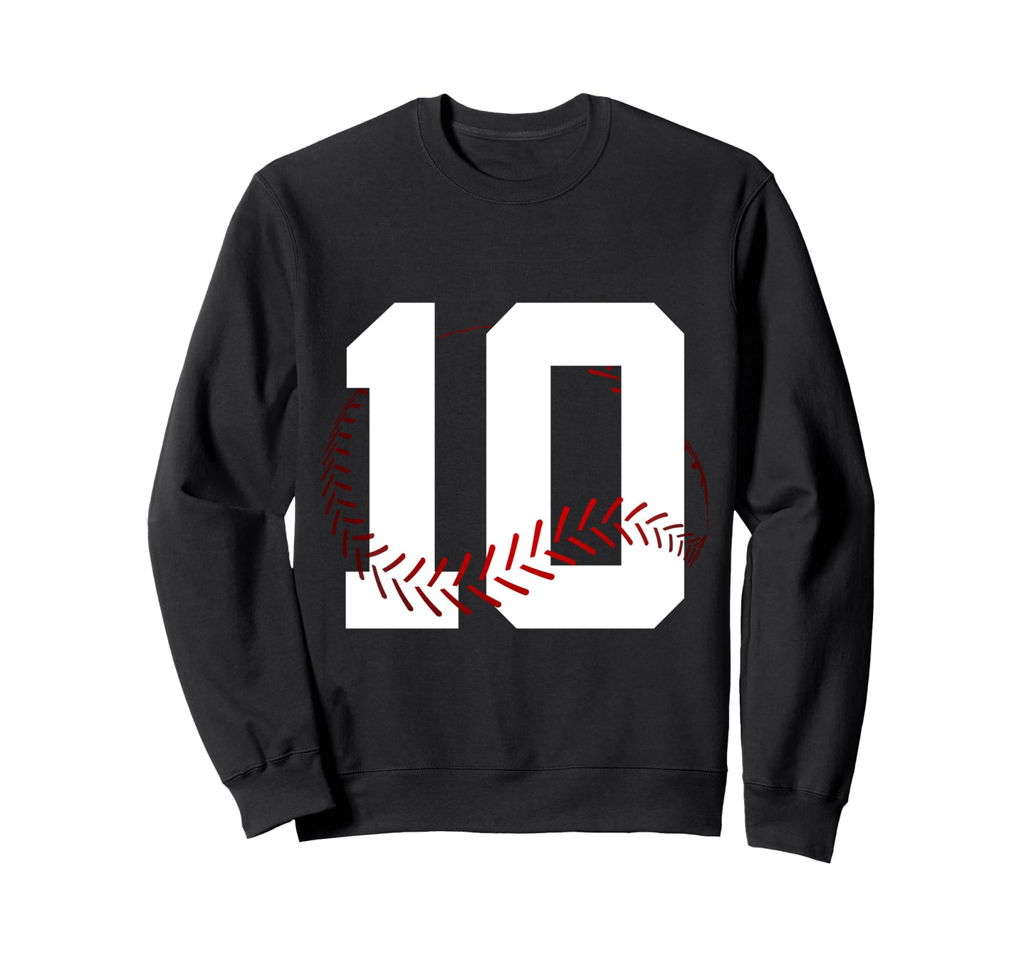 Number 10 Years Baseball 10Th Sweatshirt - Fun Novelty Design Unisex - T-Shirt, Sweatshirt, Hoodie