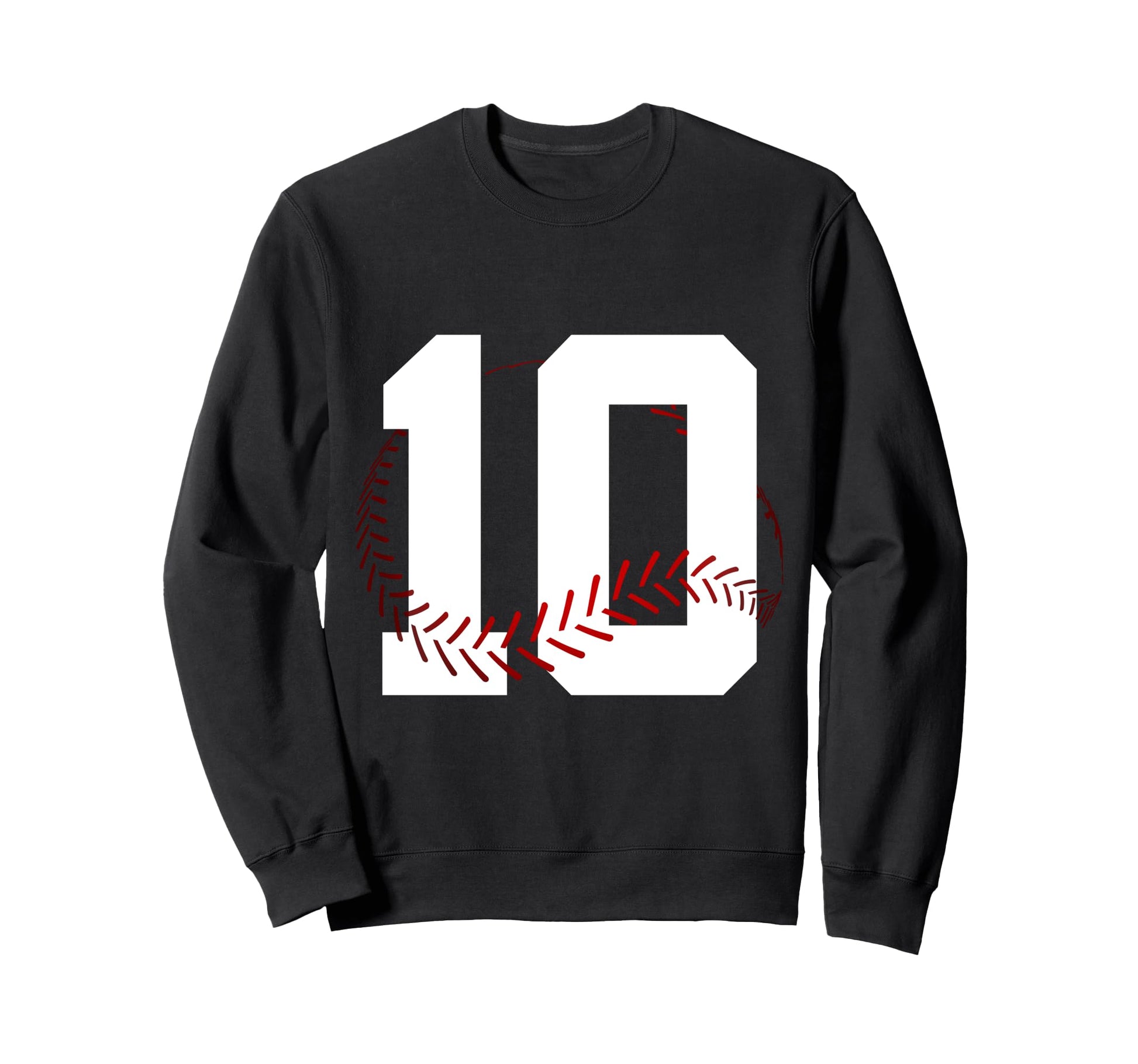 Number 10 Years Baseball 10Th Sweatshirt - Fun Novelty Design Unisex - T-Shirt, Sweatshirt, Hoodie