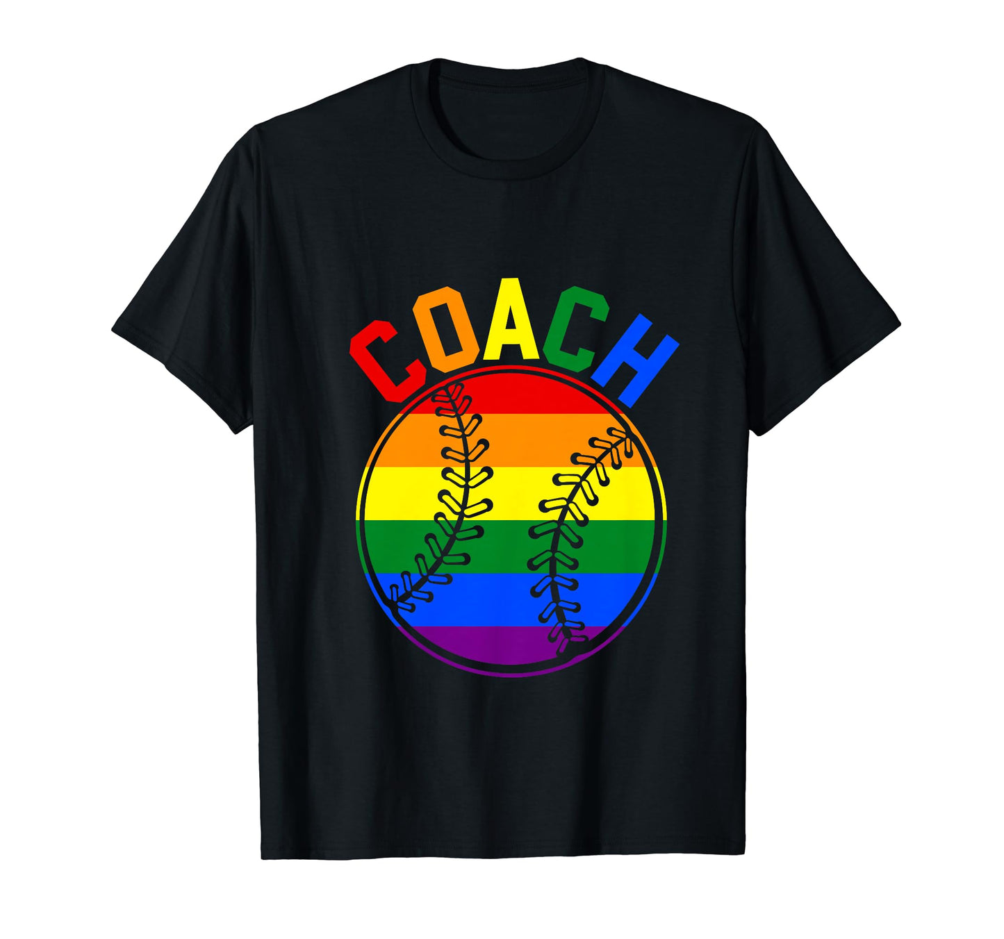 Coach Rainbow Baseball Coach Sport T-Shirt - Aesthetic Graphic Unisex - T-Shirt, Sweatshirt, Hoodie