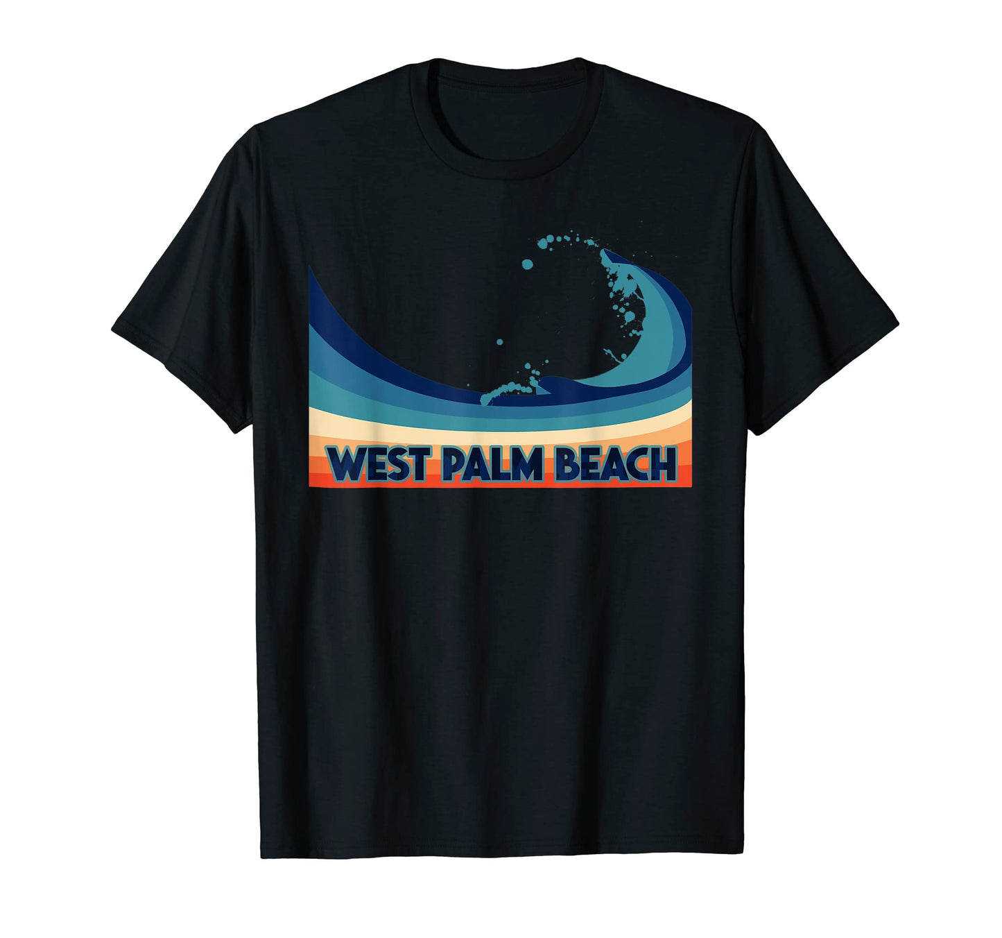 West Palm Beach Florida Surf T-Shirt - Fun Novelty Design for Adults - T-Shirt, Sweatshirt, Hoodie