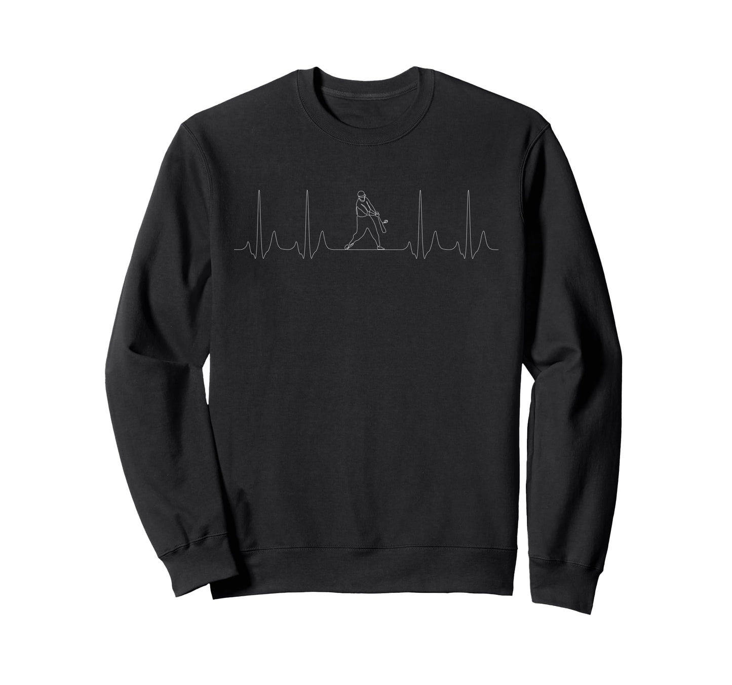Baseball Players Heartbeat Baseball Sweatshirt - Minimalist Print Unisex - T-Shirt, Sweatshirt, Hoodie
