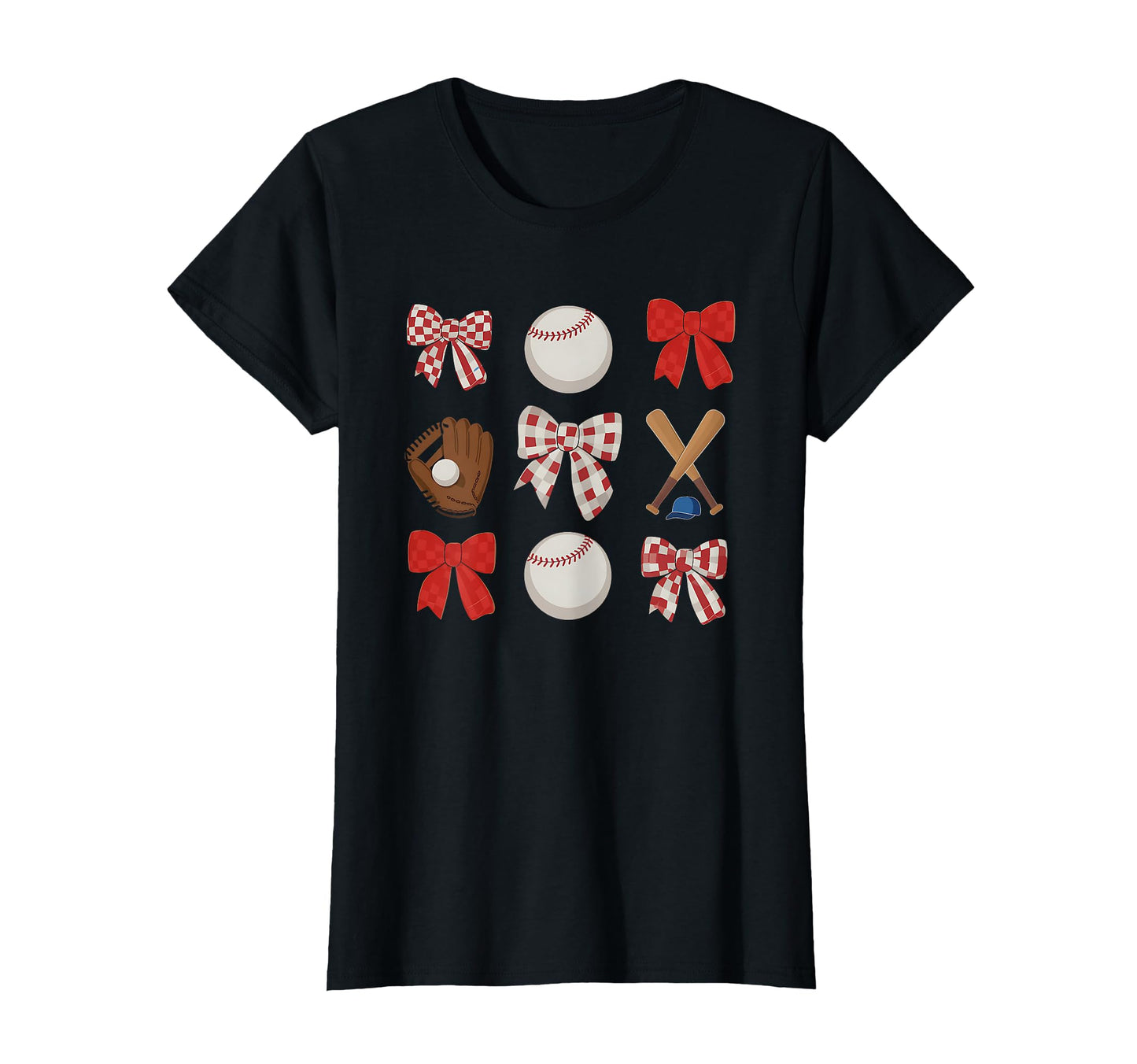 Baseball Mom Coquette Bow Mothers T-Shirt - Minimalist Print for Adults - T-Shirt, Sweatshirt, Hoodie