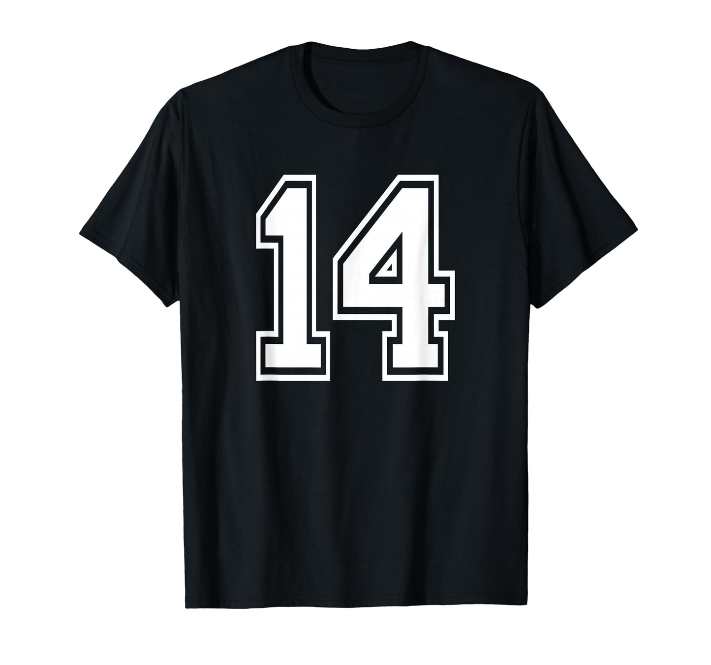 Number 14 Numbered Uniform Sports Jersey T-Shirt - Graphic Print Men Women - T-Shirt, Sweatshirt, Hoodie