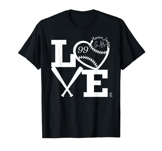 Aaron Judge Love Baseball T-Shirt - Streetwear Style for Adults - T-Shirt, Sweatshirt, Hoodie