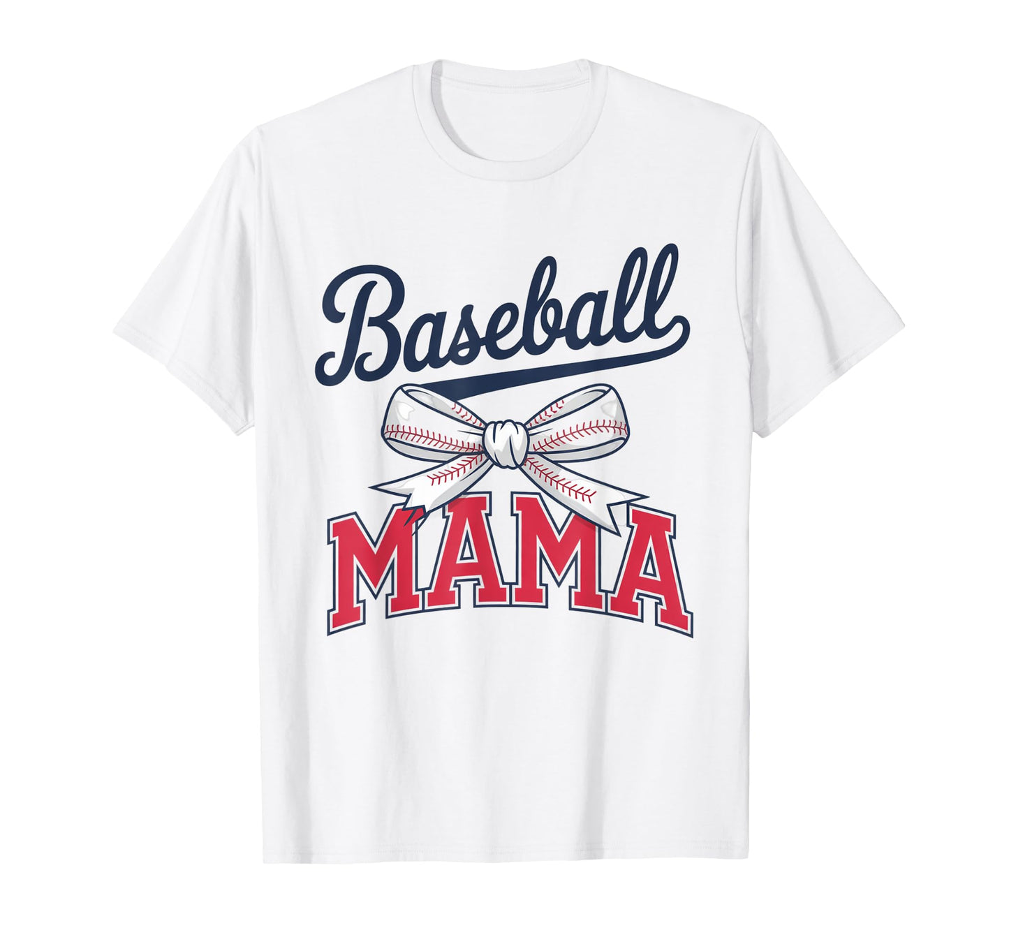 Coquette Bow American Baseball Mom T-Shirt - Custom Art Print for Adults - T-Shirt, Sweatshirt, Hoodie