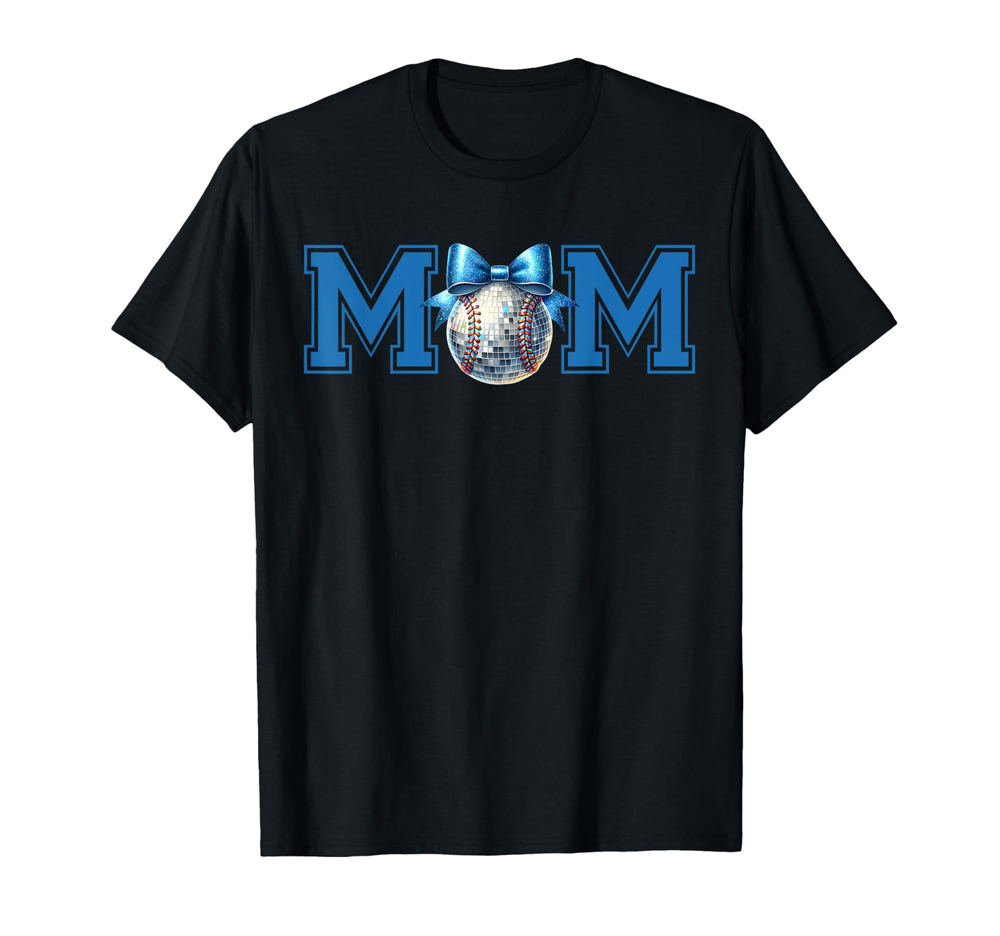 Baseball Mom Blue Coquette Bow T-Shirt - Streetwear Style Men Women - T-Shirt, Sweatshirt, Hoodie