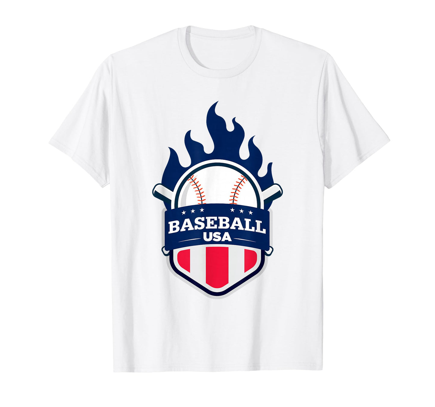 Baseball Usa Support Team Usa Flag T-Shirt - Graphic Print for Adults - T-Shirt, Sweatshirt, Hoodie