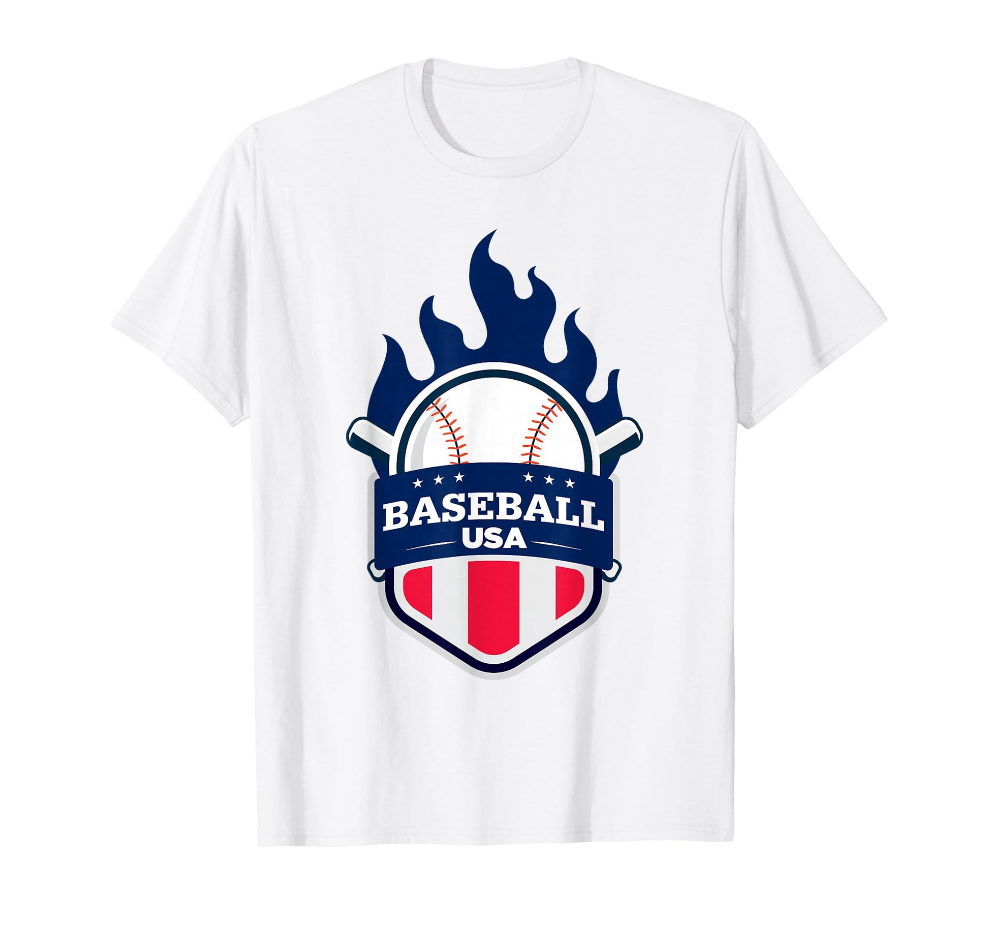 Baseball Usa Support Team Usa Flag T-Shirt - Graphic Print for Adults - T-Shirt, Sweatshirt, Hoodie
