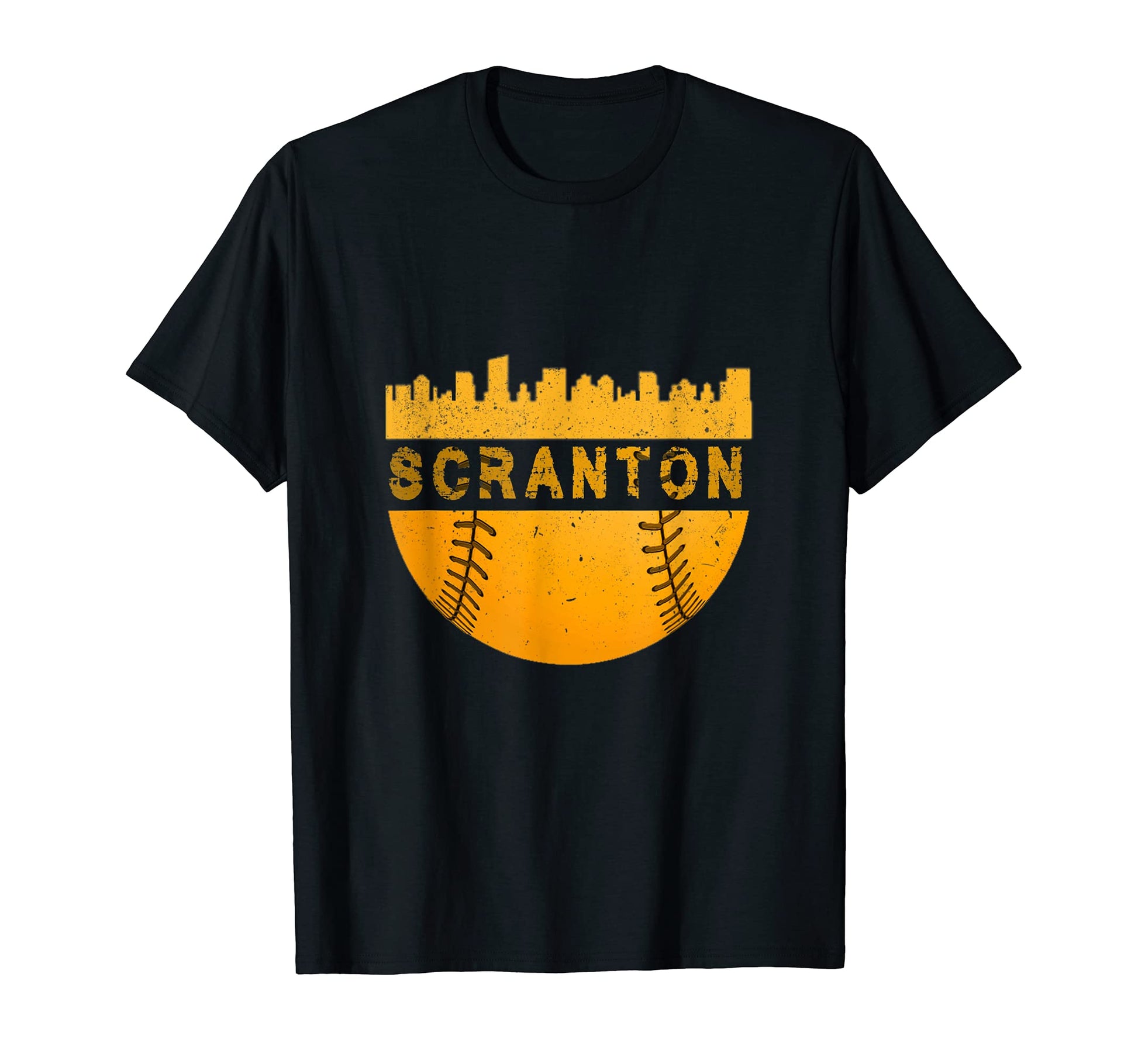 Scranton Baseball Cityscape Distressed T-Shirt - Minimalist Print Unisex - T-Shirt, Sweatshirt, Hoodie