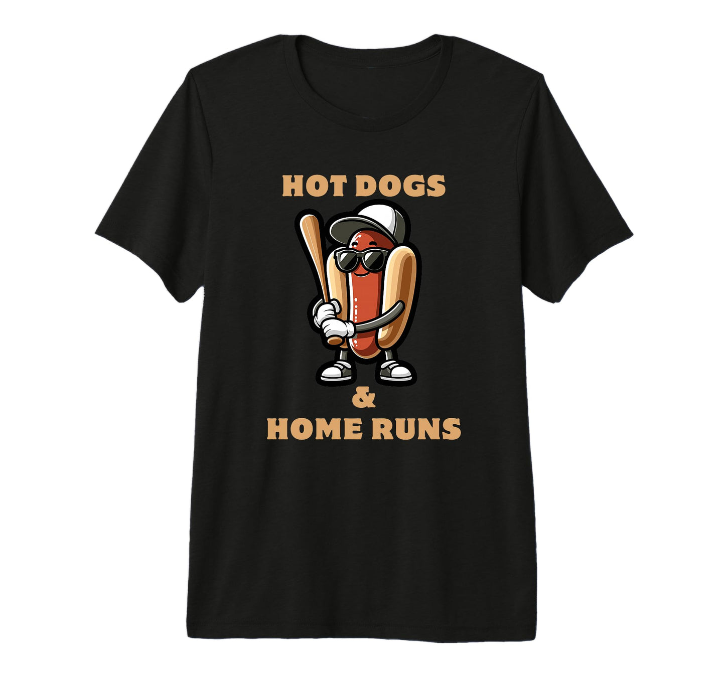 Hot Dogs And Home Runs Hotdog Baseball Tri T-Shirt - Graphic Print Unisex - T-Shirt, Sweatshirt, Hoodie
