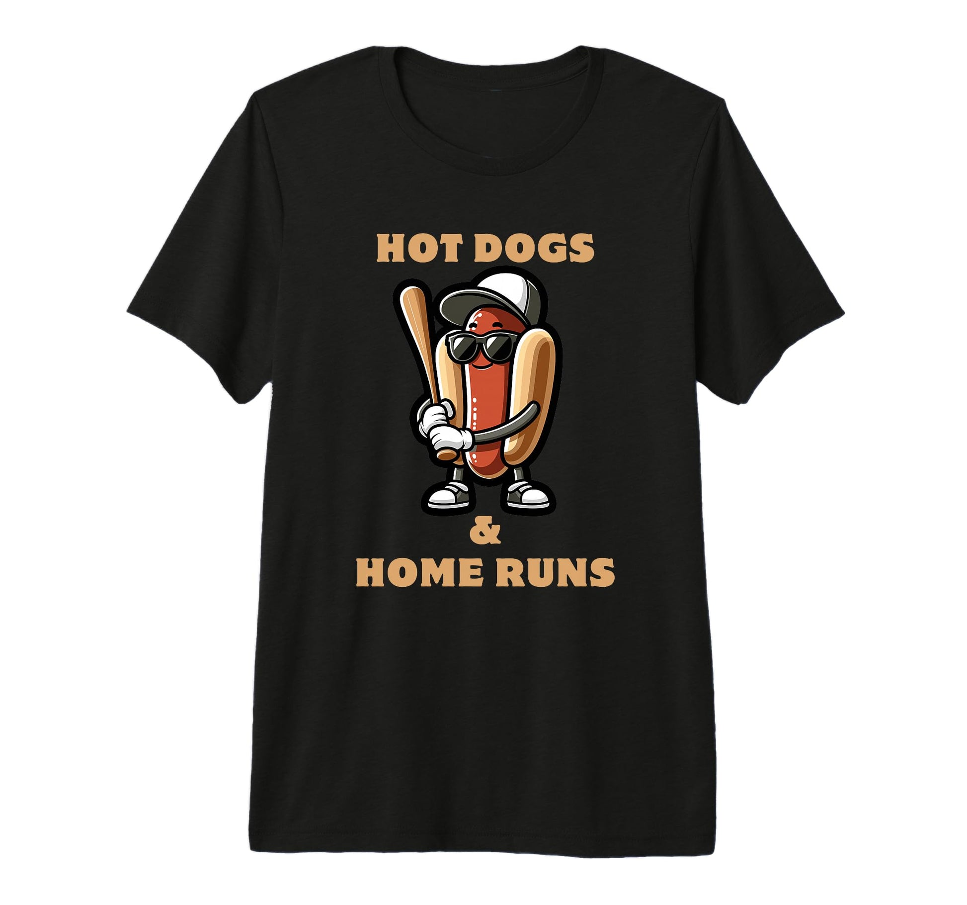 Hot Dogs And Home Runs Hotdog Baseball Tri T-Shirt - Graphic Print Unisex - T-Shirt, Sweatshirt, Hoodie