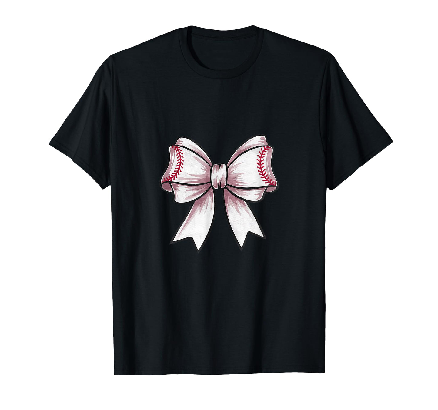 Coquette Baseball Bow Matching Family Bow T-Shirt - Custom Art Print Unisex - T-Shirt, Sweatshirt, Hoodie