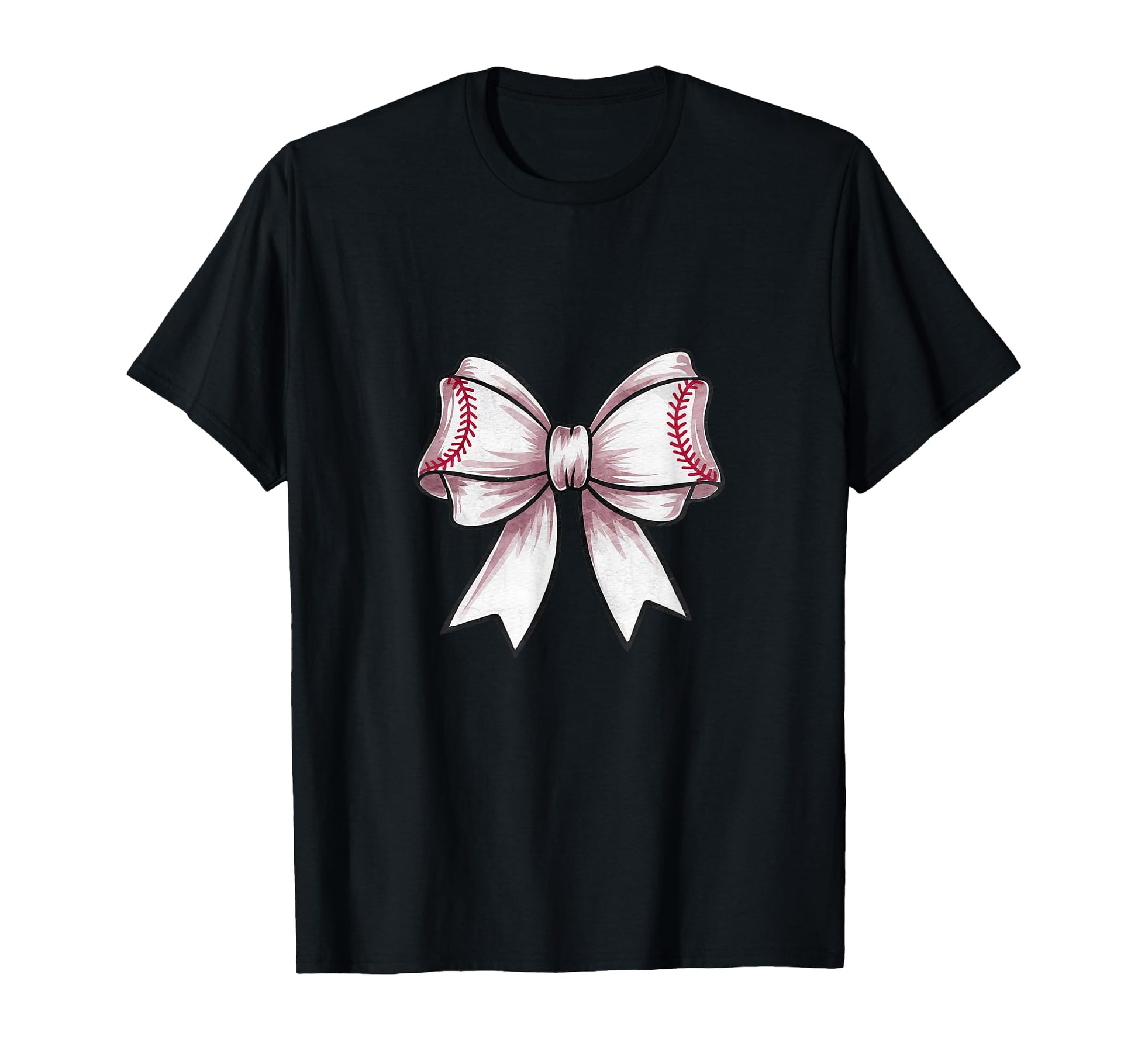 Coquette Baseball Bow Matching Family Bow T-Shirt - Custom Art Print Unisex - T-Shirt, Sweatshirt, Hoodie