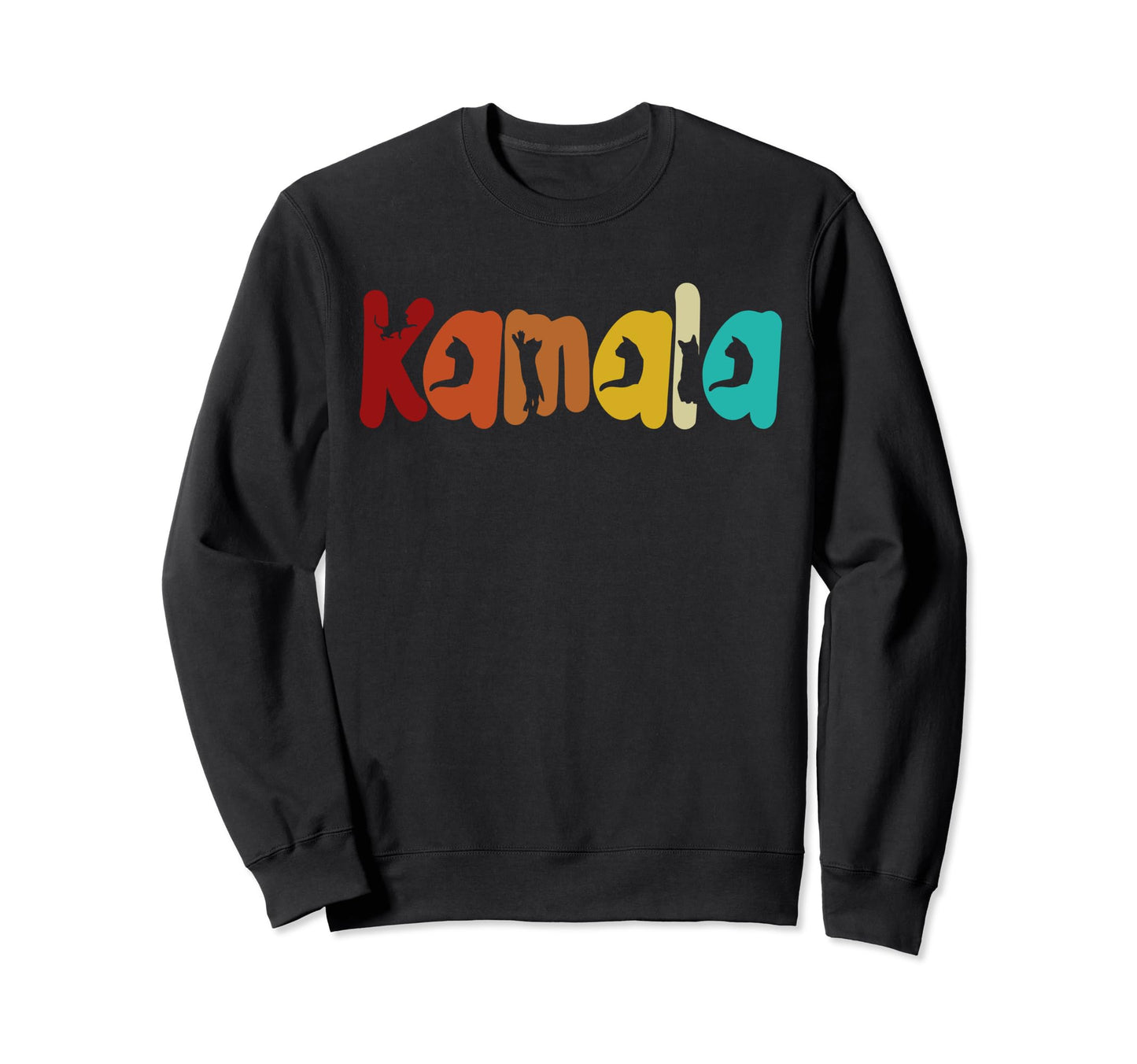Kamala Harris Cat Typography Cat Sweatshirt - Casual Everyday Wear Unisex - T-Shirt, Sweatshirt, Hoodie